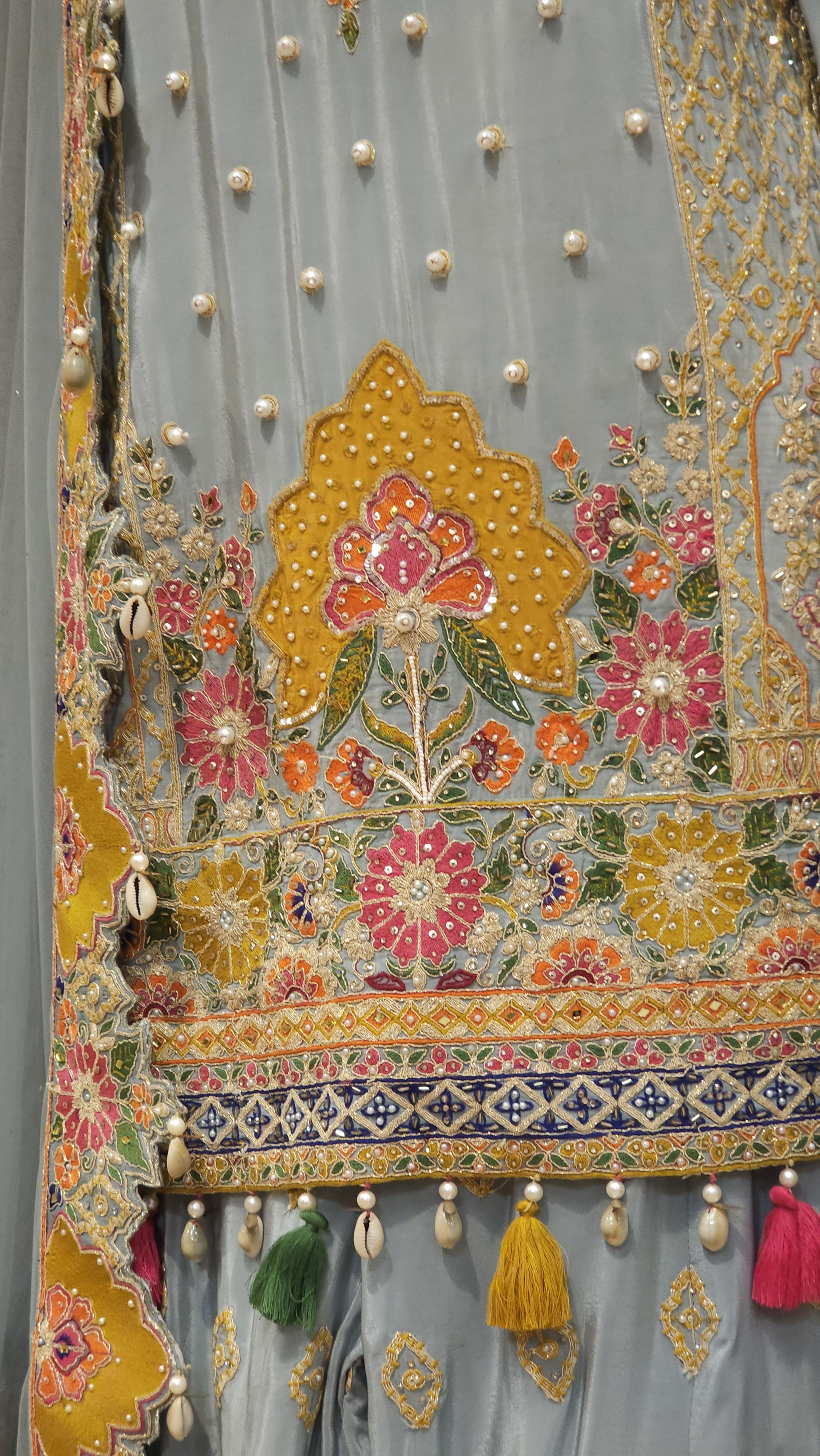 Heavy Pakistani Readymade Crepe pure Sharara Set