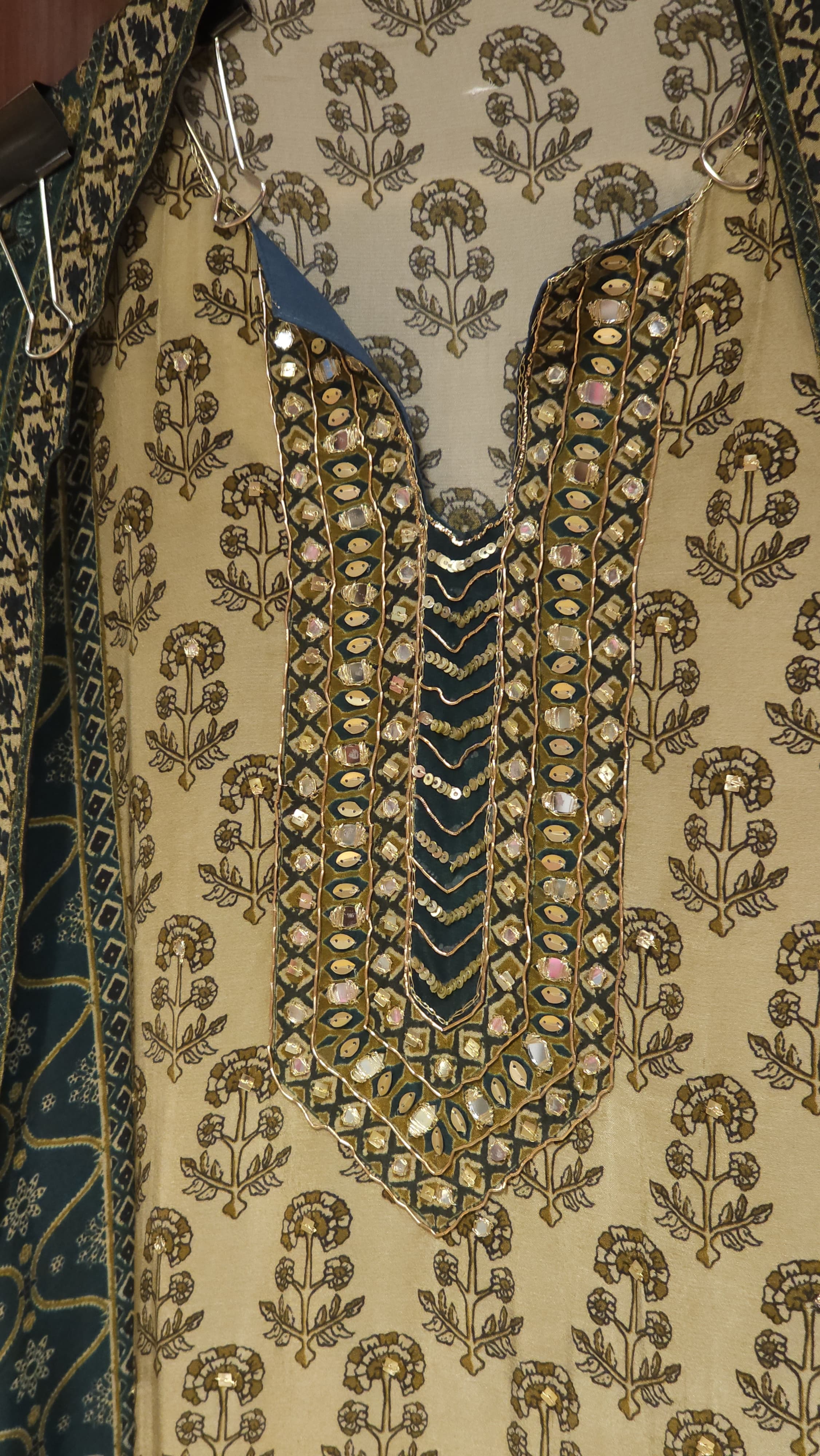 Kalamkari Charm, Crepe & Hand work Suit