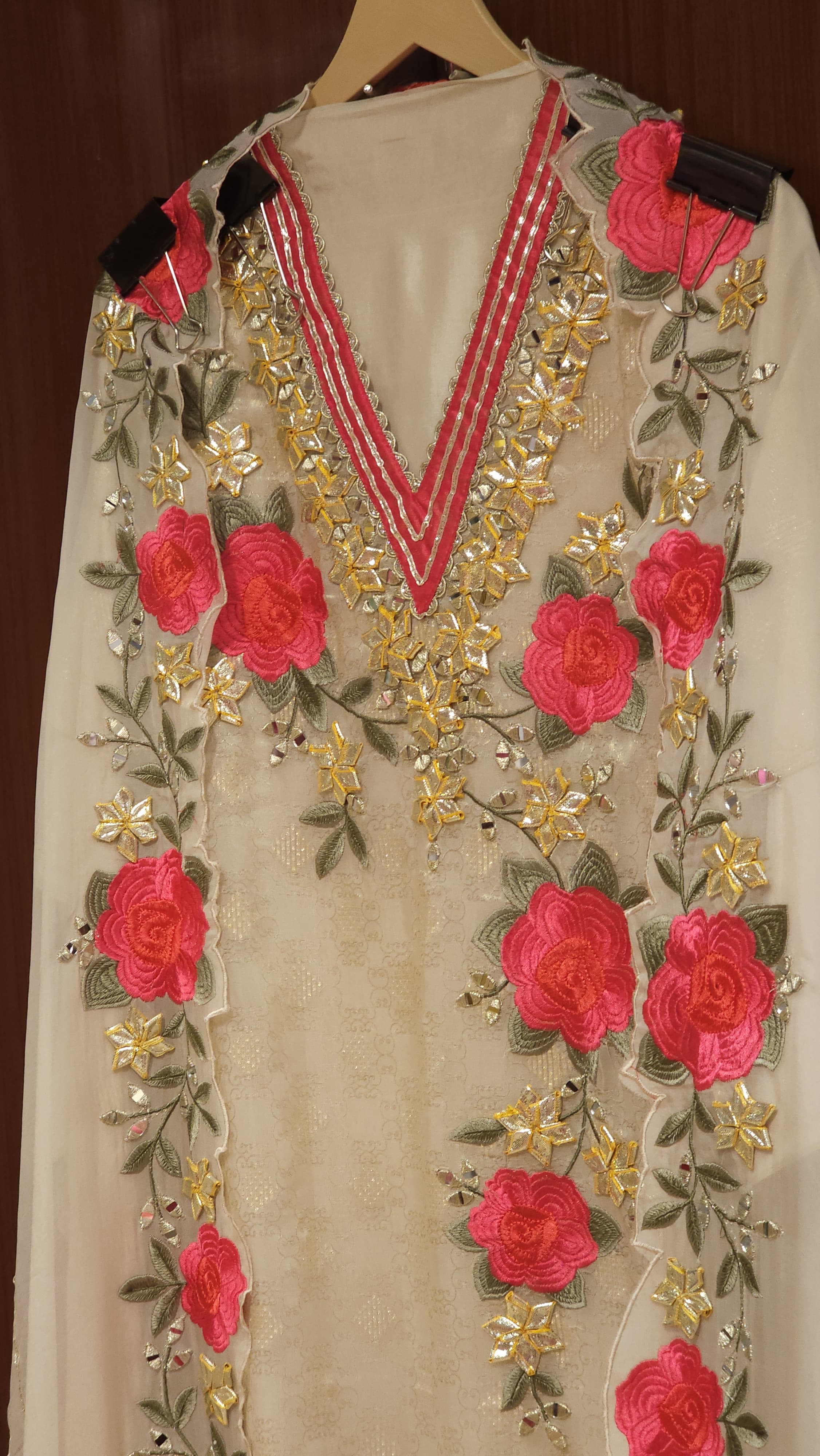 Gulab Embroidered Tissue Ensemble