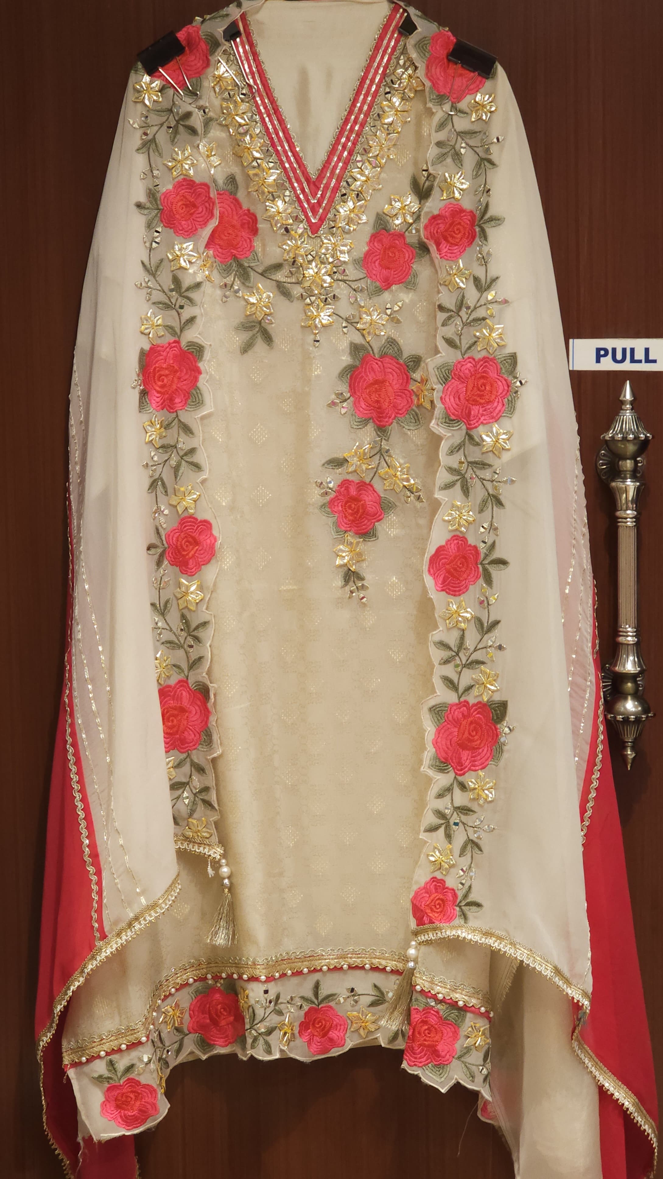 Gulab Embroidered Tissue Ensemble