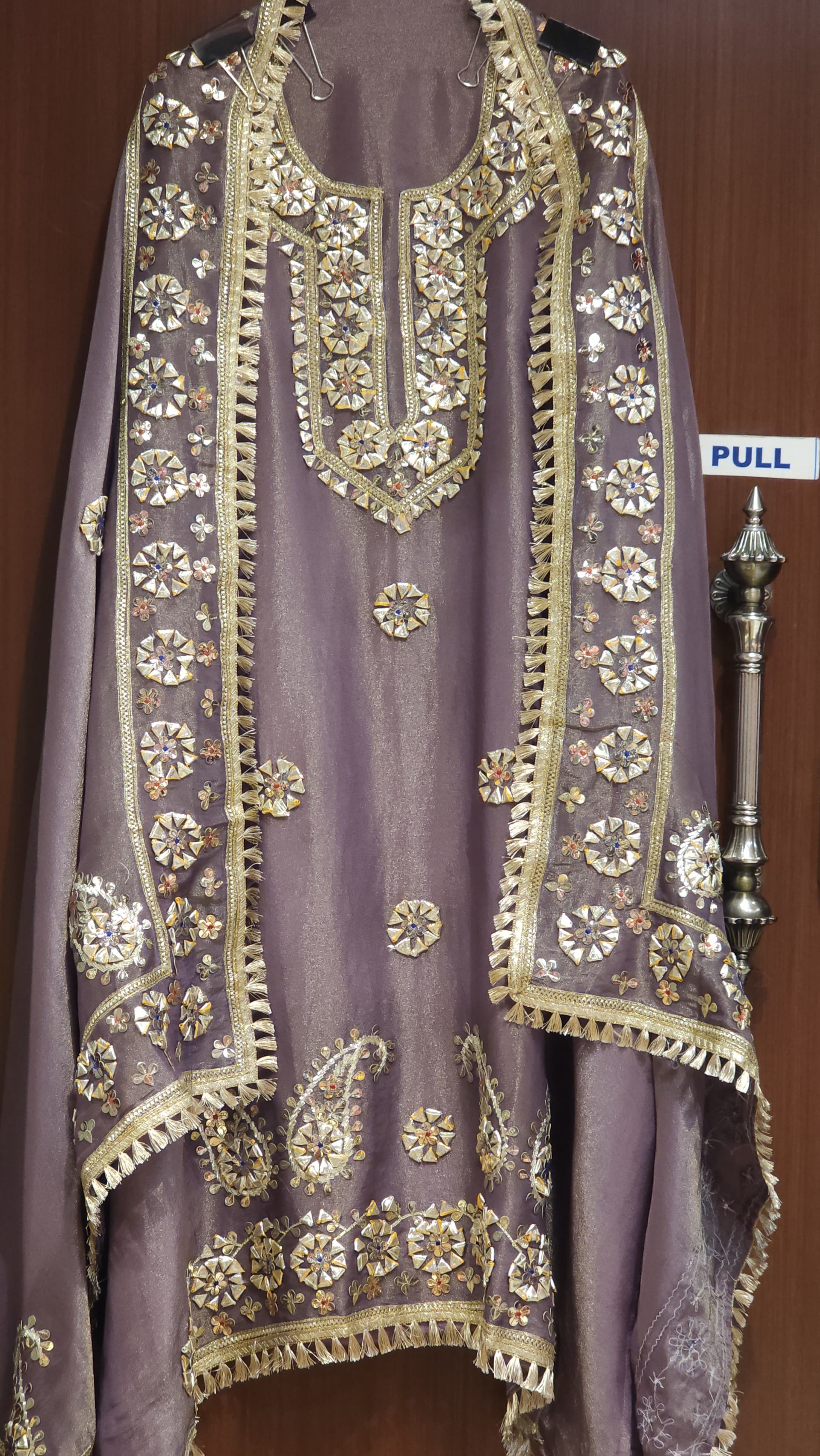 Gota Patti & Leather Elegance - The Festive Check