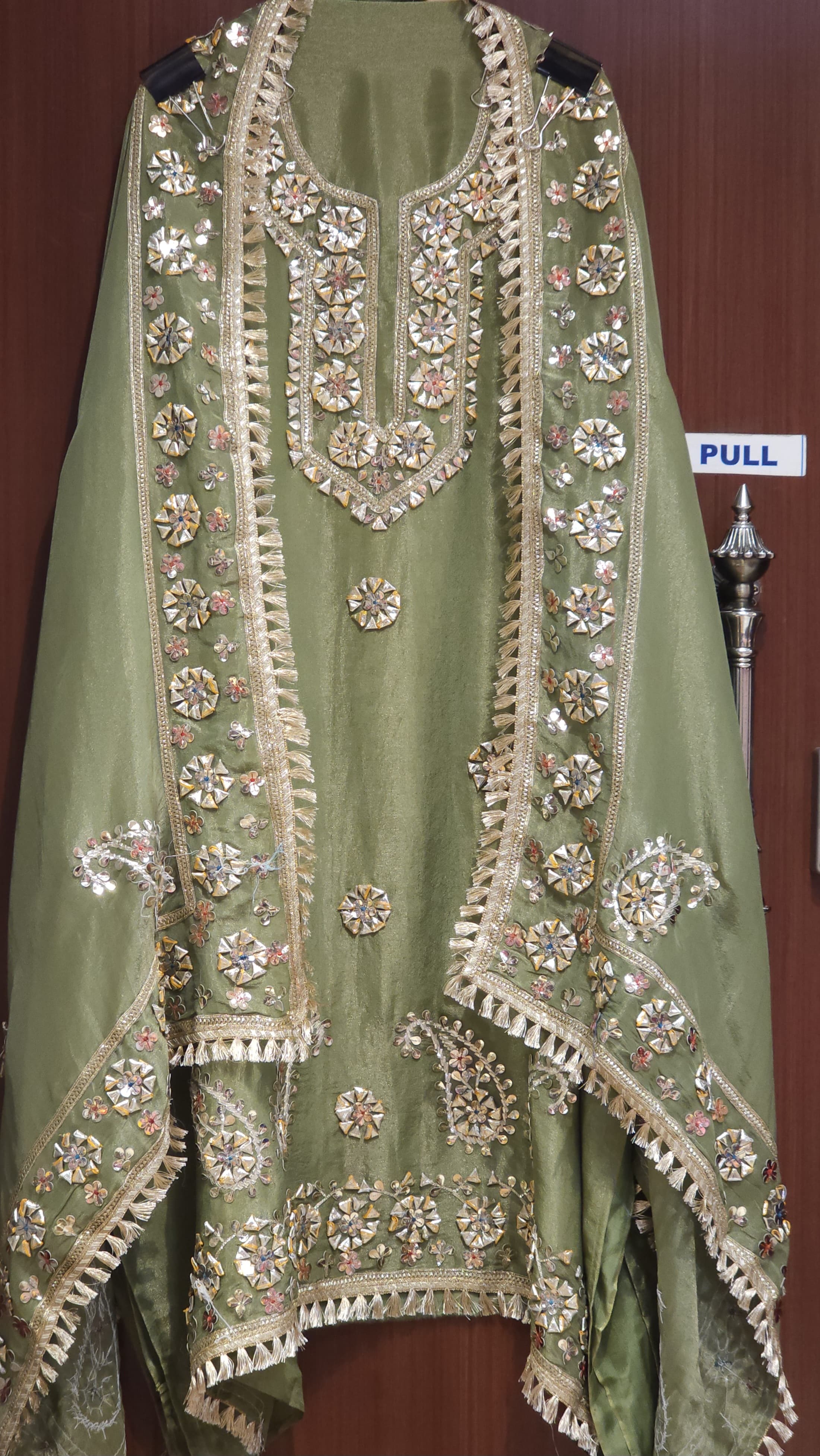 Gota Patti & Leather Elegance - The Festive Check