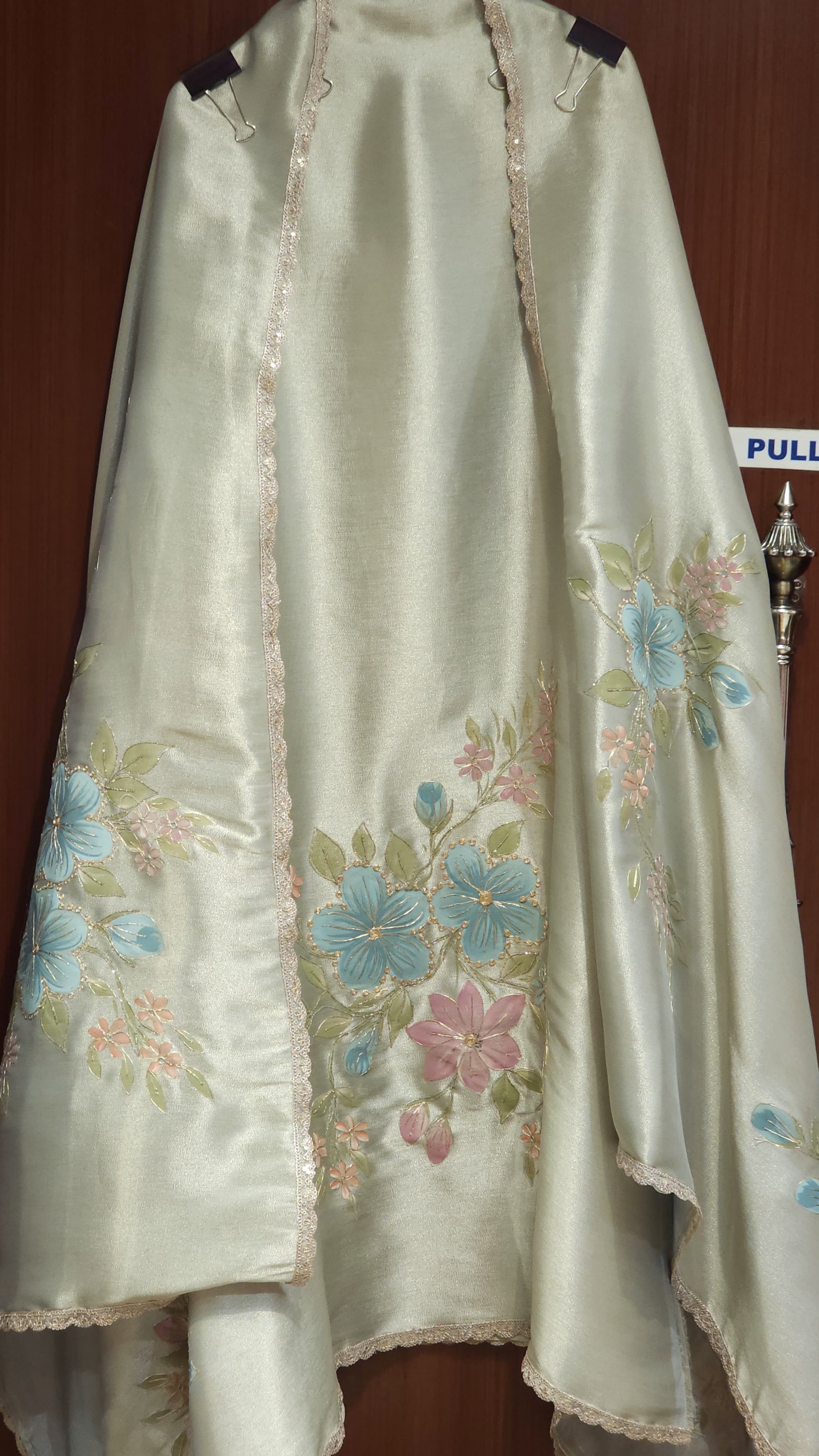 Luxury Russian Tissue Handpaint Suit