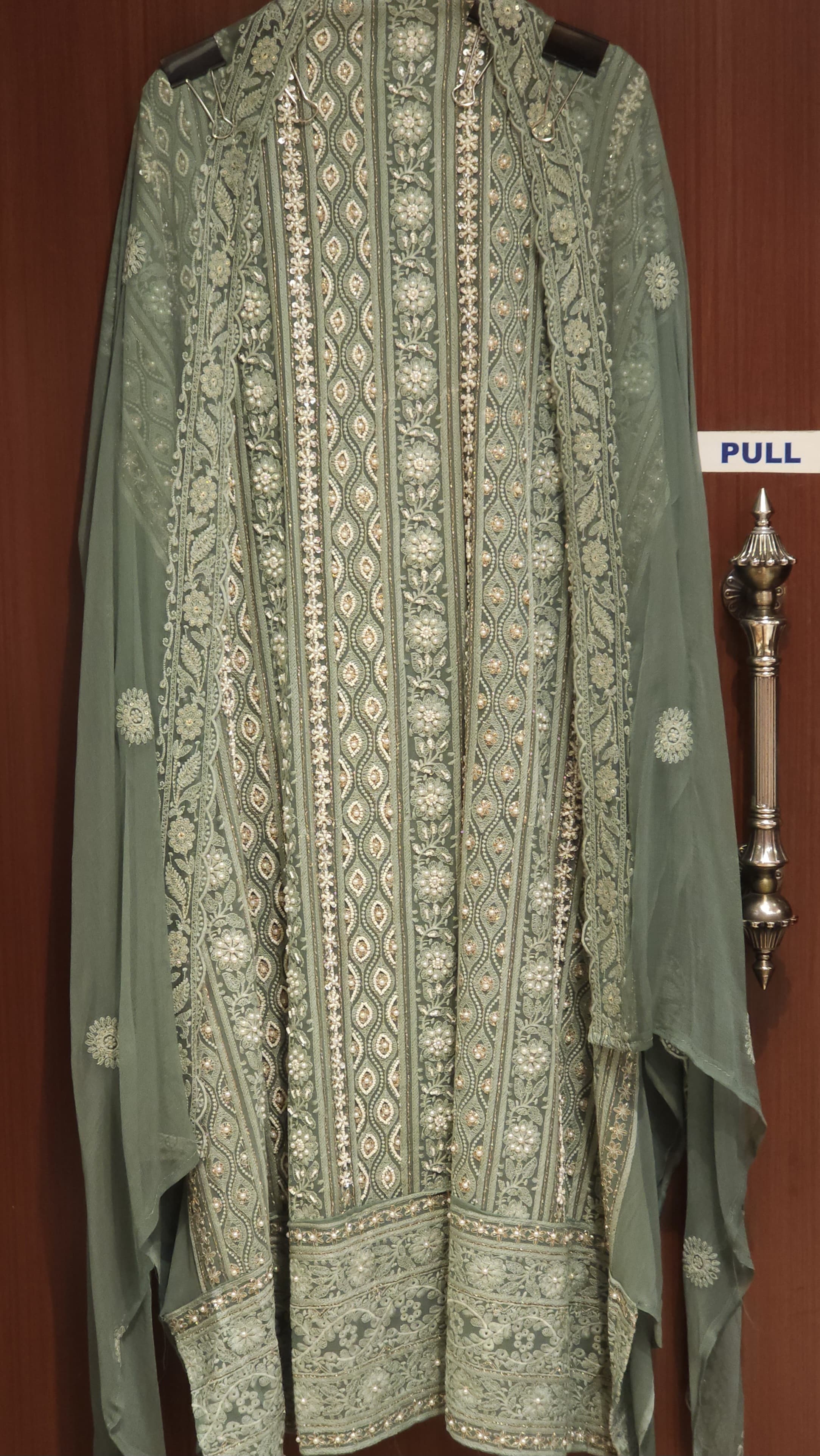 Evergreen Elegance in Georgette Lucknowi Set