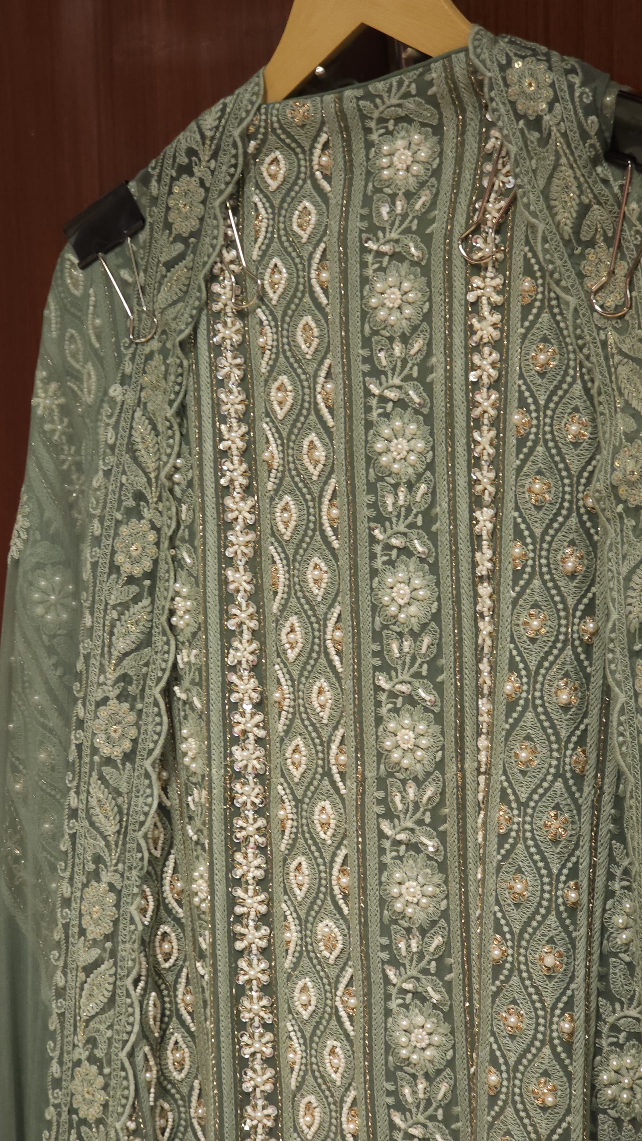 Evergreen Elegance in Georgette Lucknowi Set