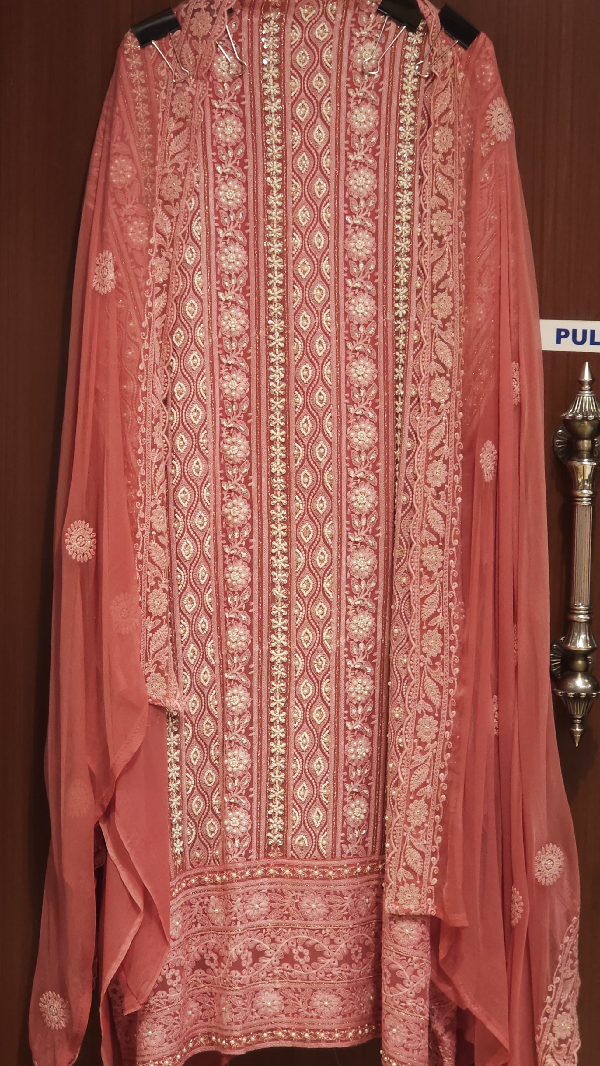 Evergreen Elegance in Georgette Lucknowi Set