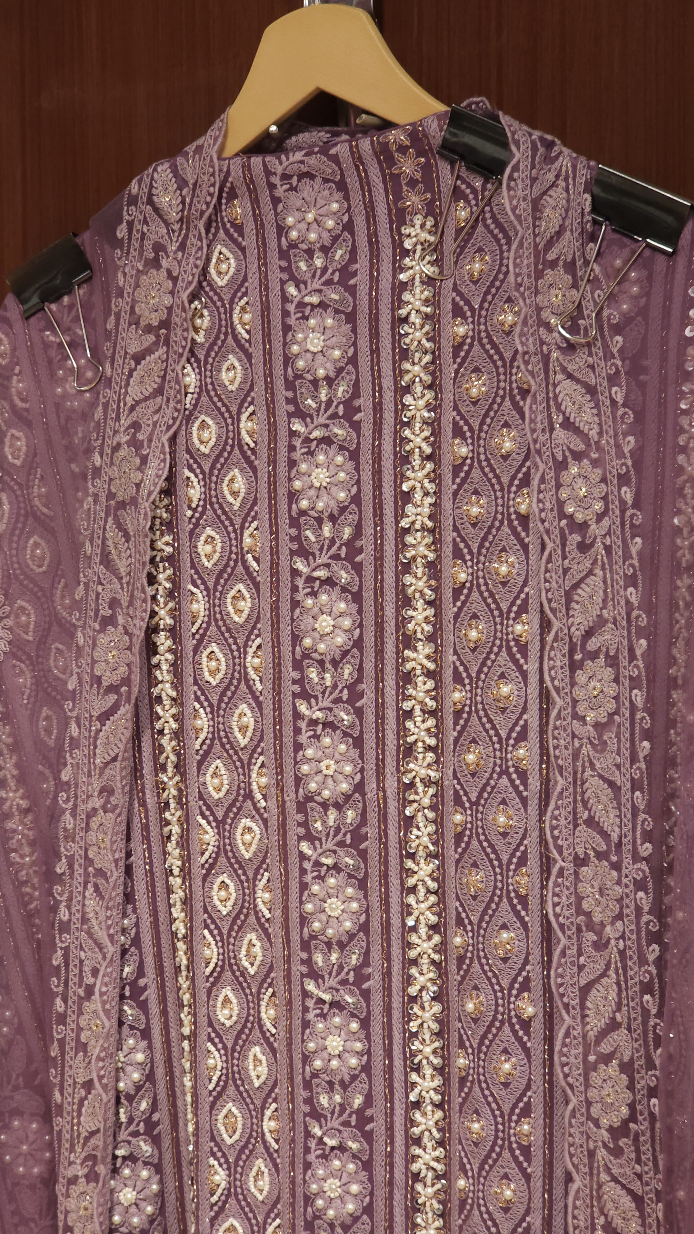 Evergreen Elegance in Georgette Lucknowi Set