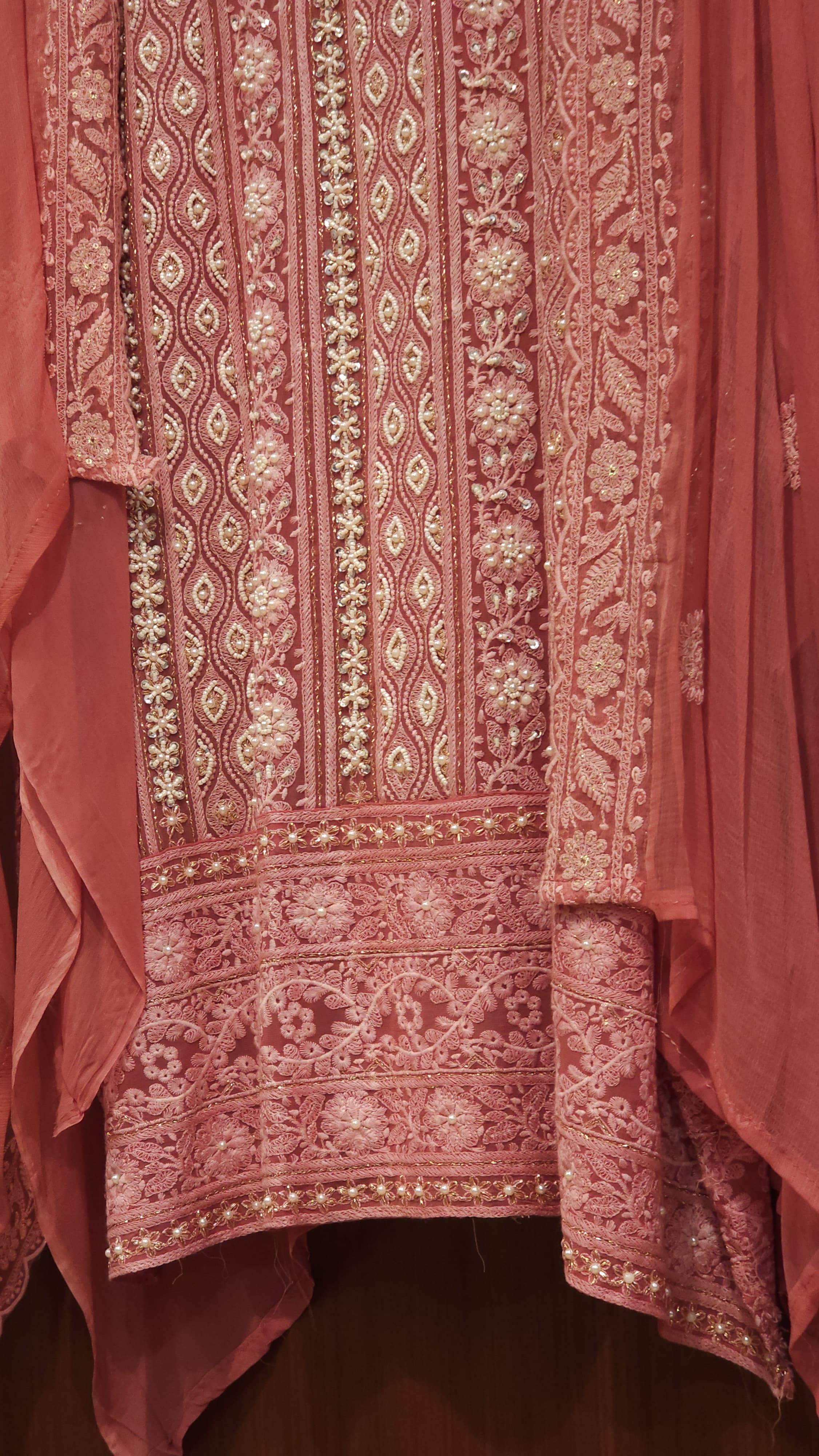 Evergreen Elegance in Georgette Lucknowi Set