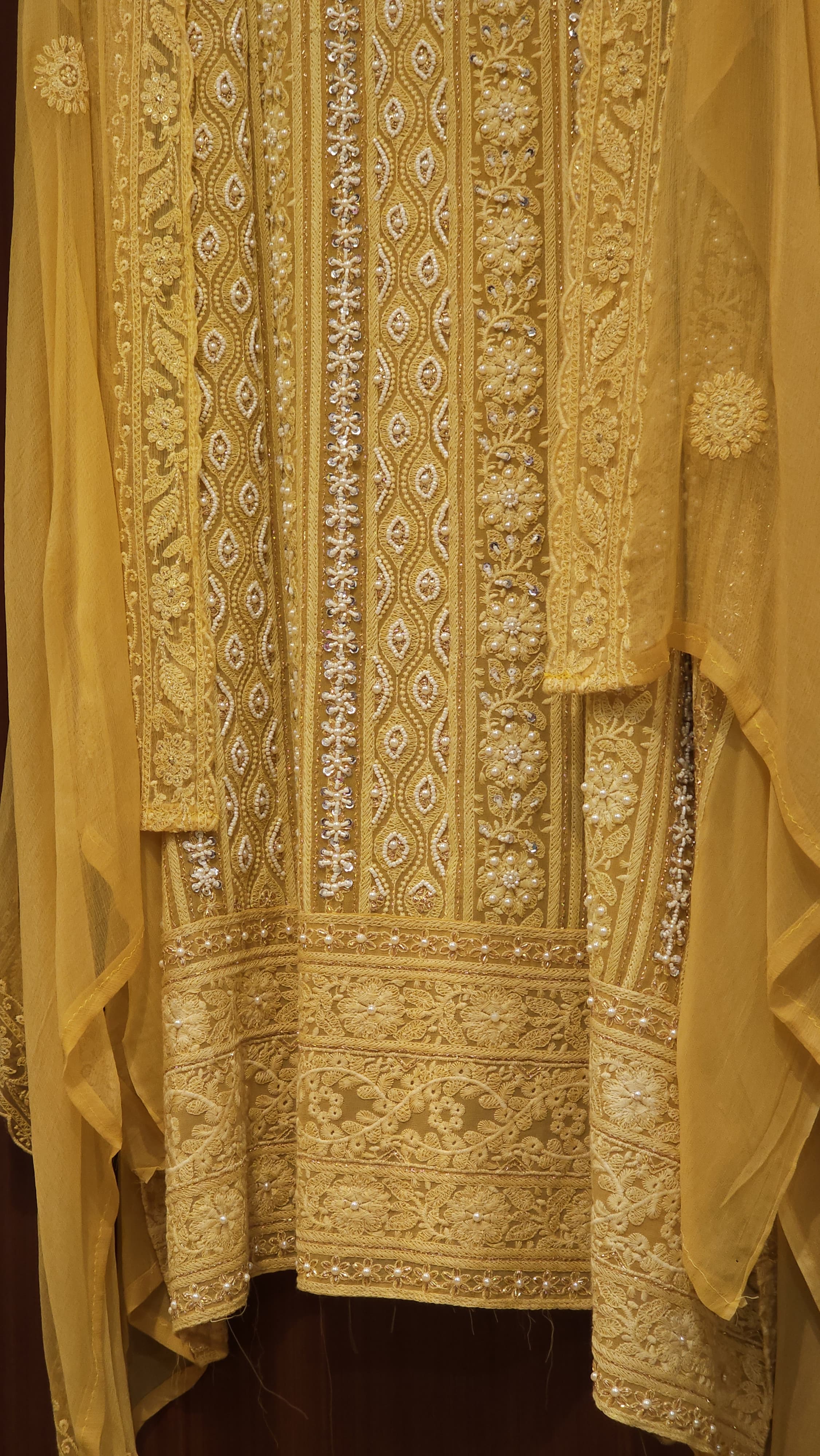 Evergreen Elegance in Georgette Lucknowi Set