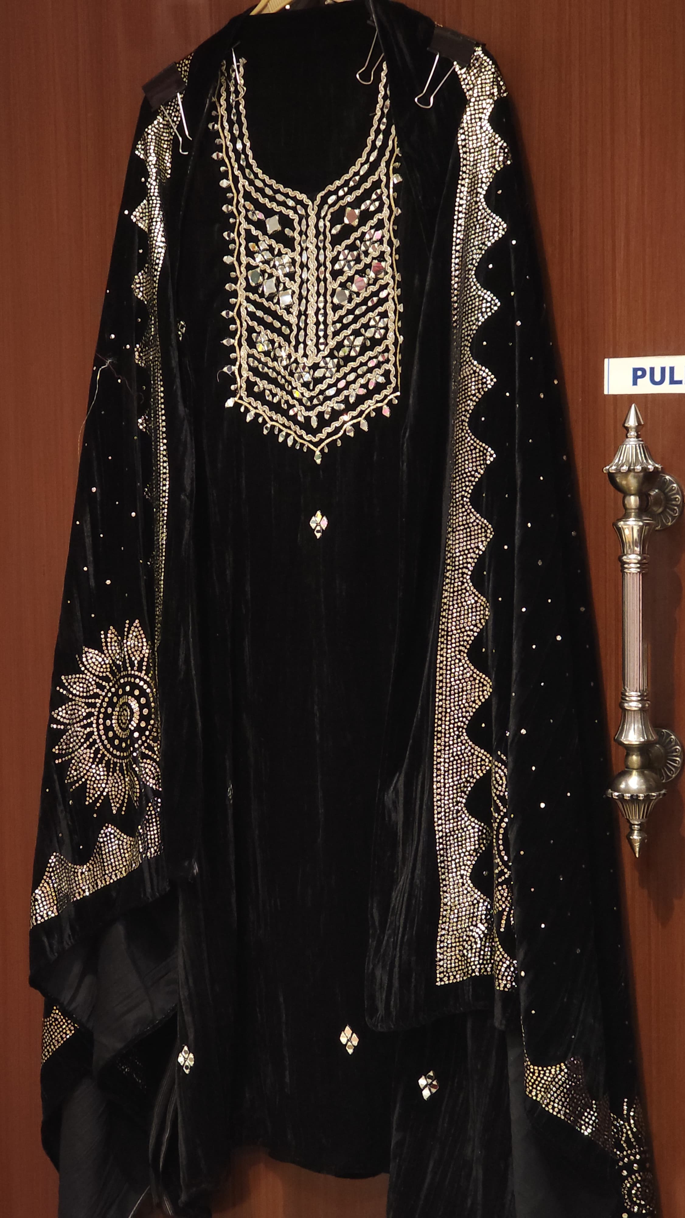 Luxury Pitta Work velvet Ensemble