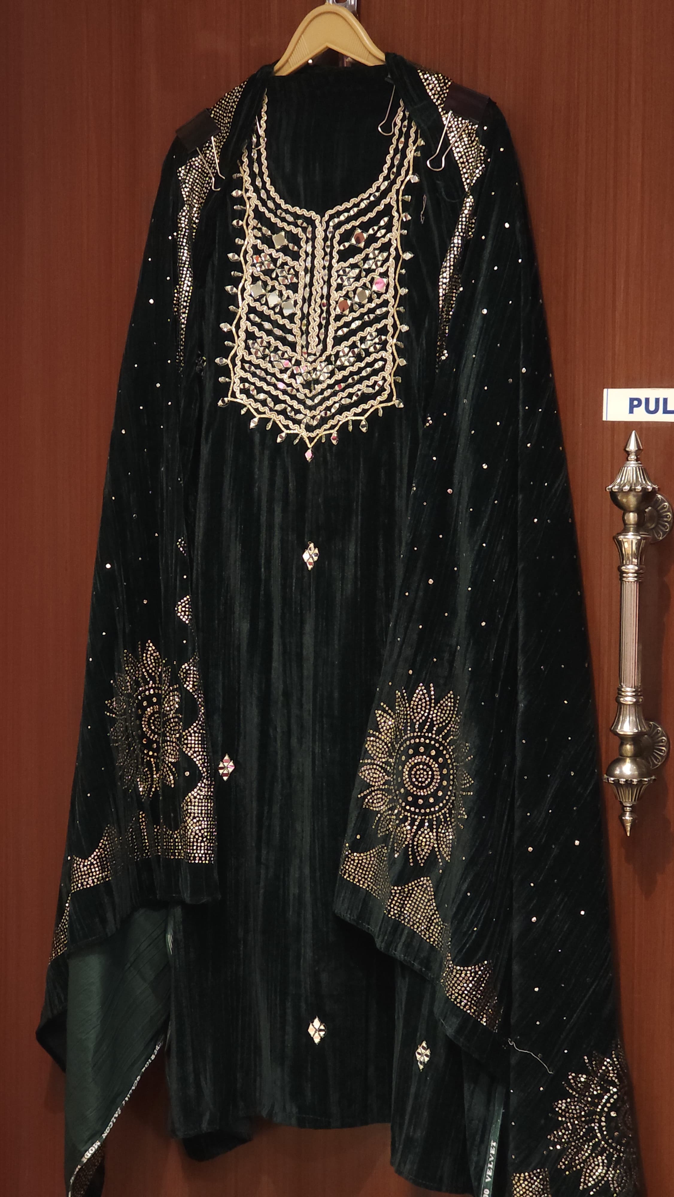 Luxury Pitta Work velvet Ensemble