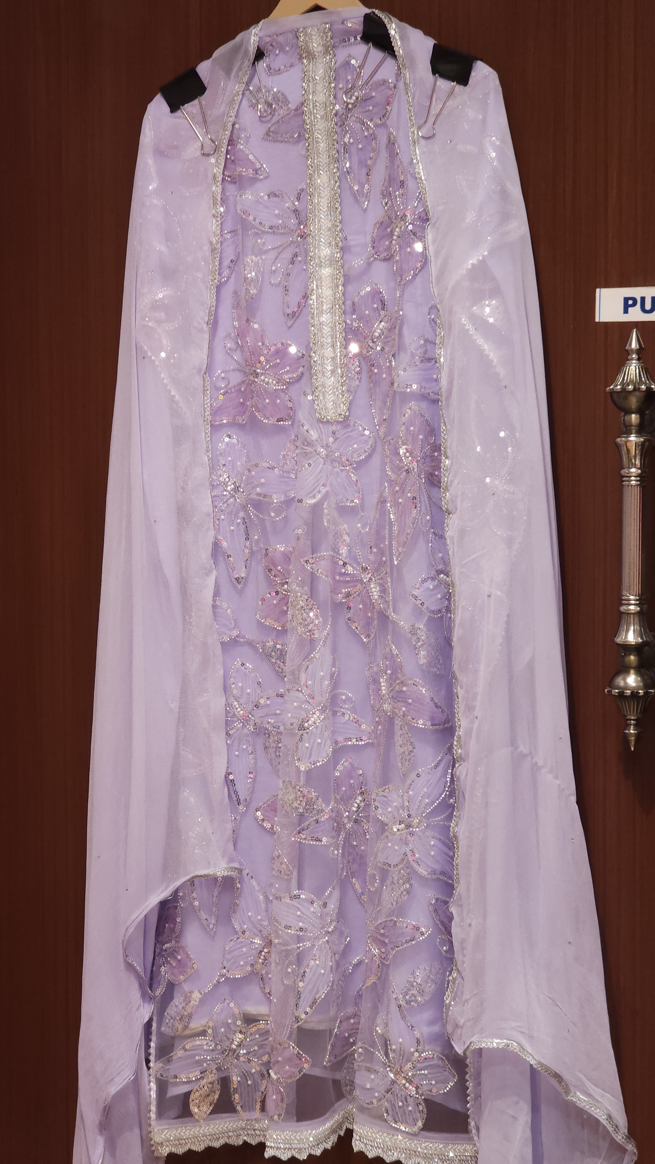 Butterflies on Net - Indo Western Suit