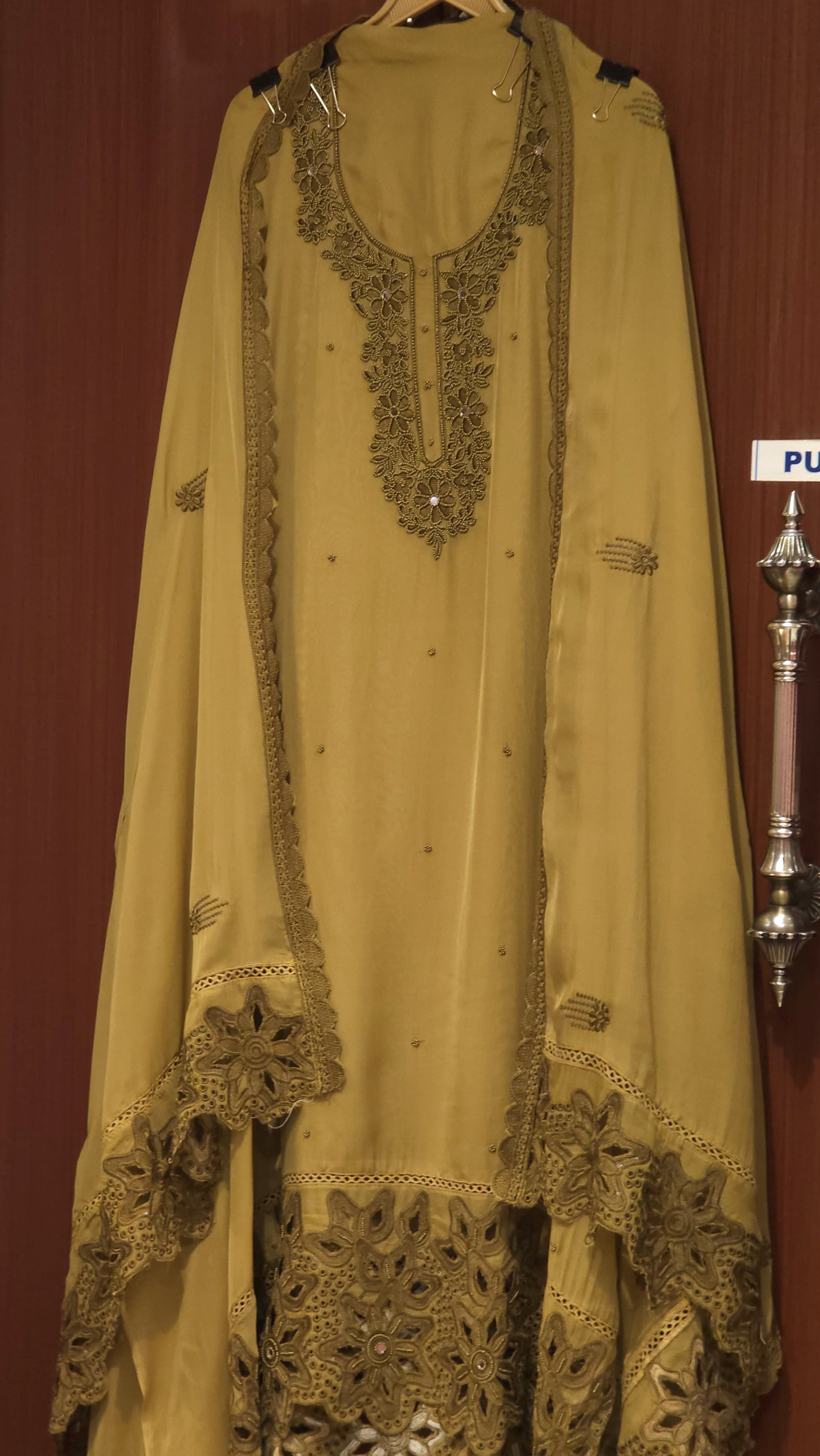 Pakistani Designer Inspired Organza Cutwork Suit