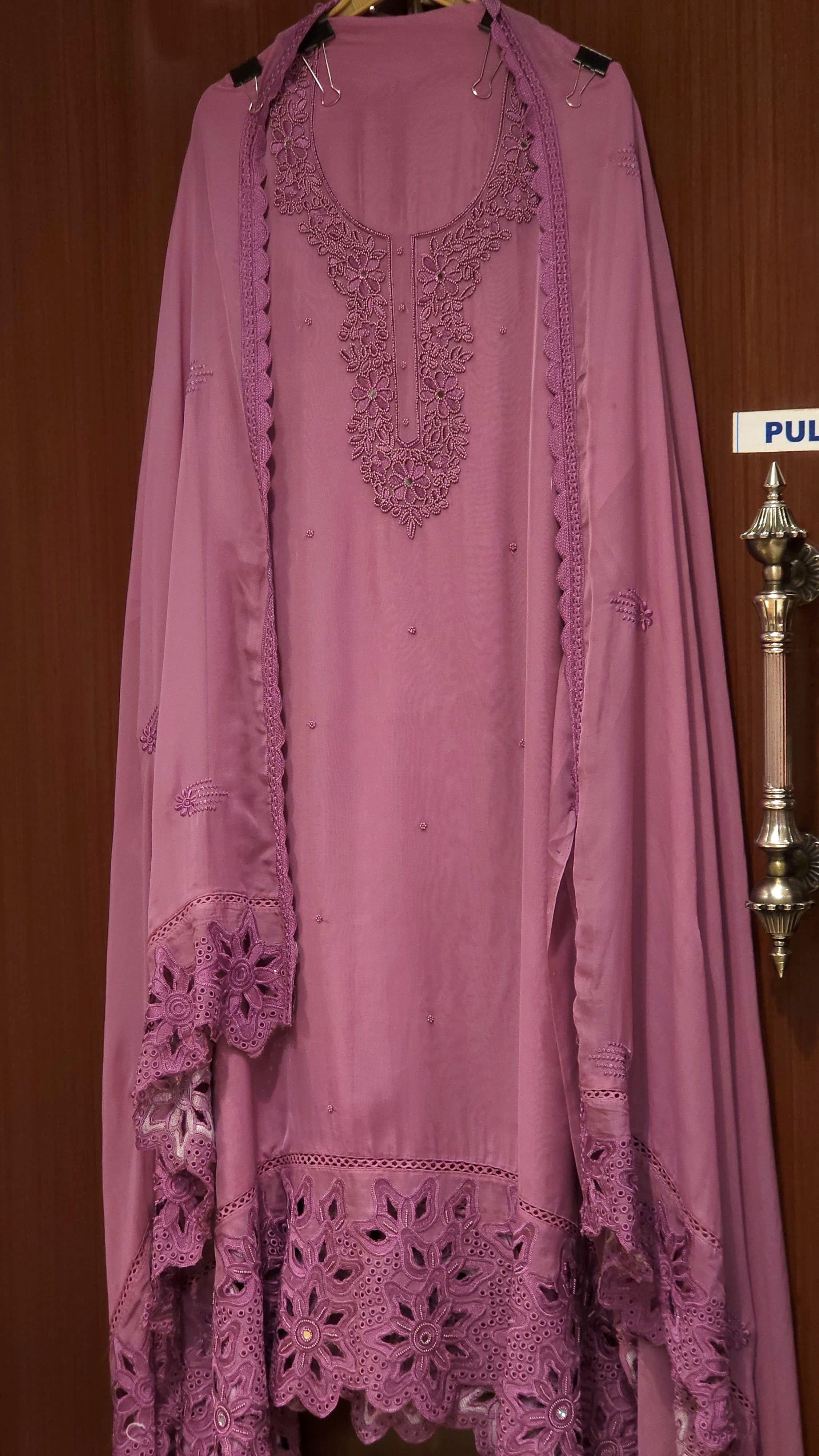 Pakistani Designer Inspired Organza Cutwork Suit