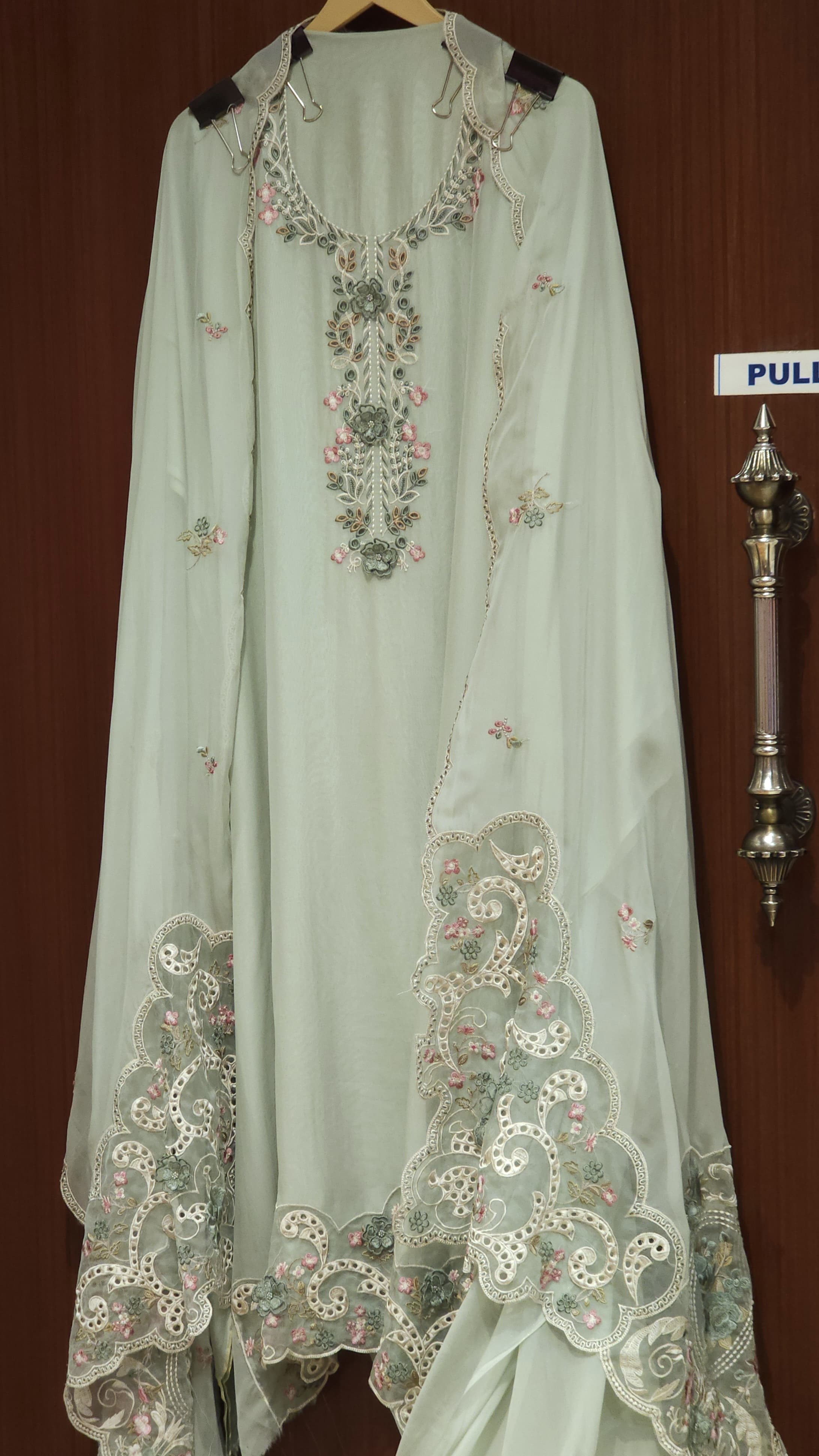 Pure Organza Resham Embroidery - Export Edition