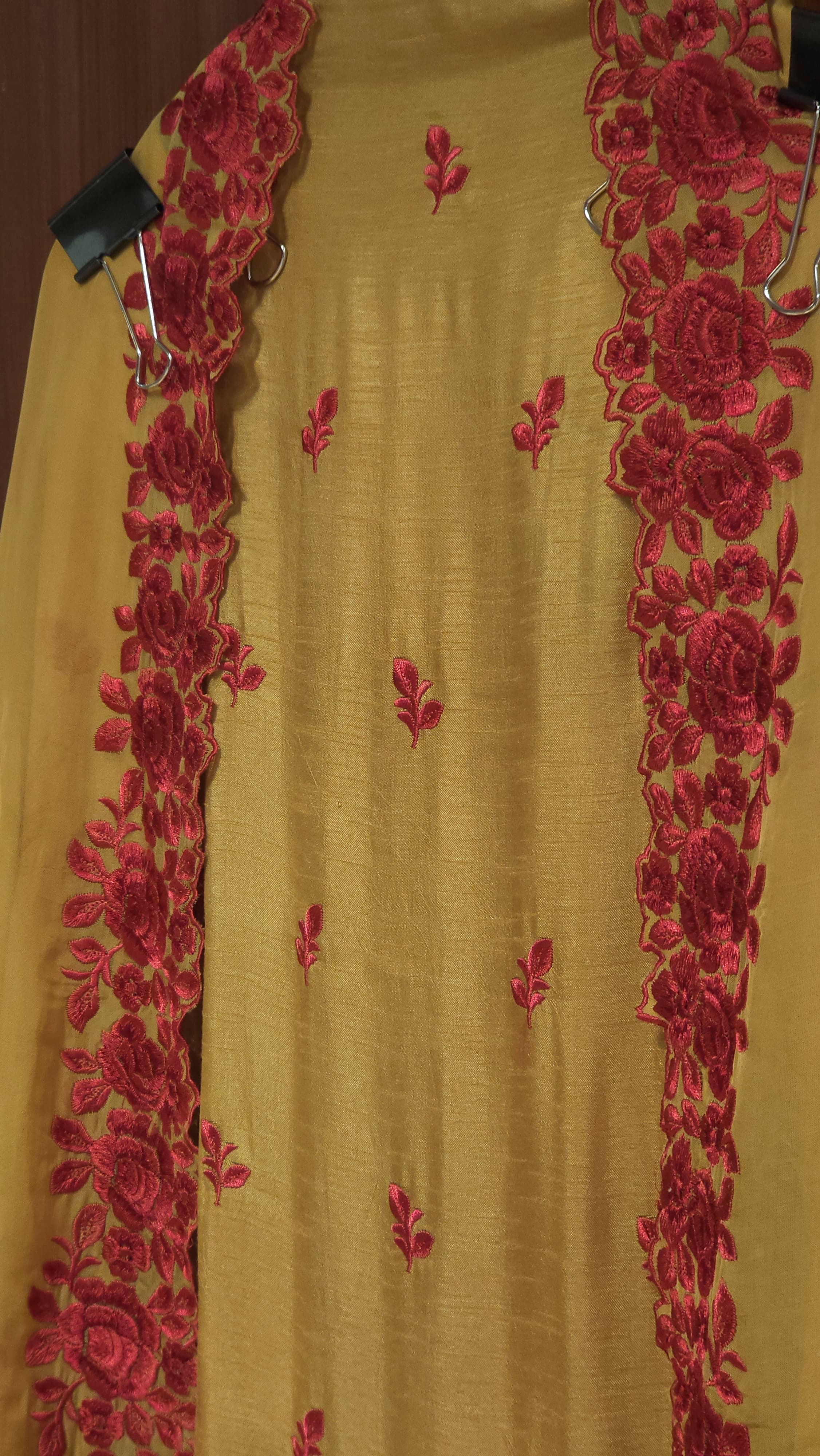 Viral Parsi Embroidery in Raw Silk, Now