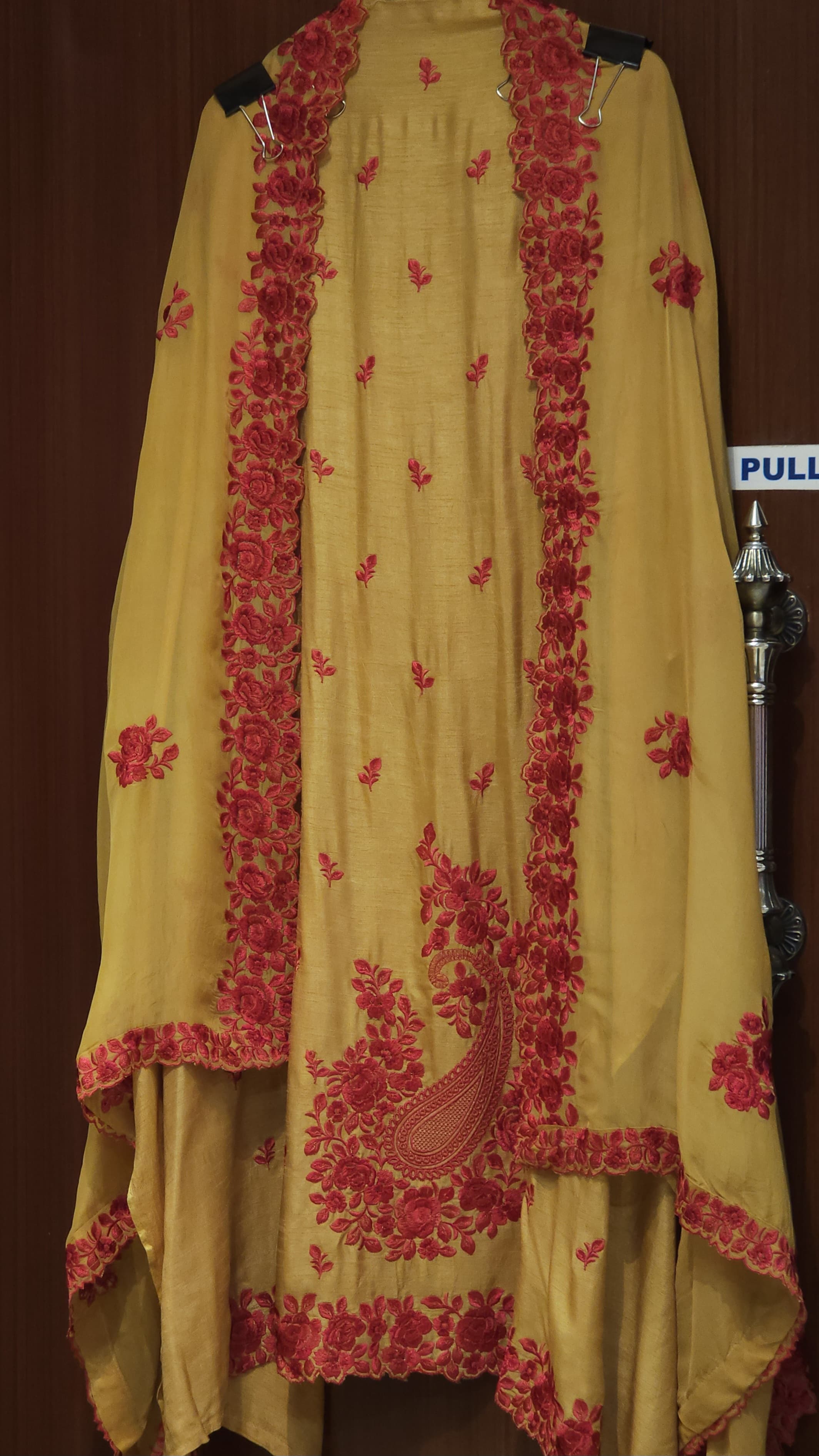 Viral Parsi Embroidery in Raw Silk, Now