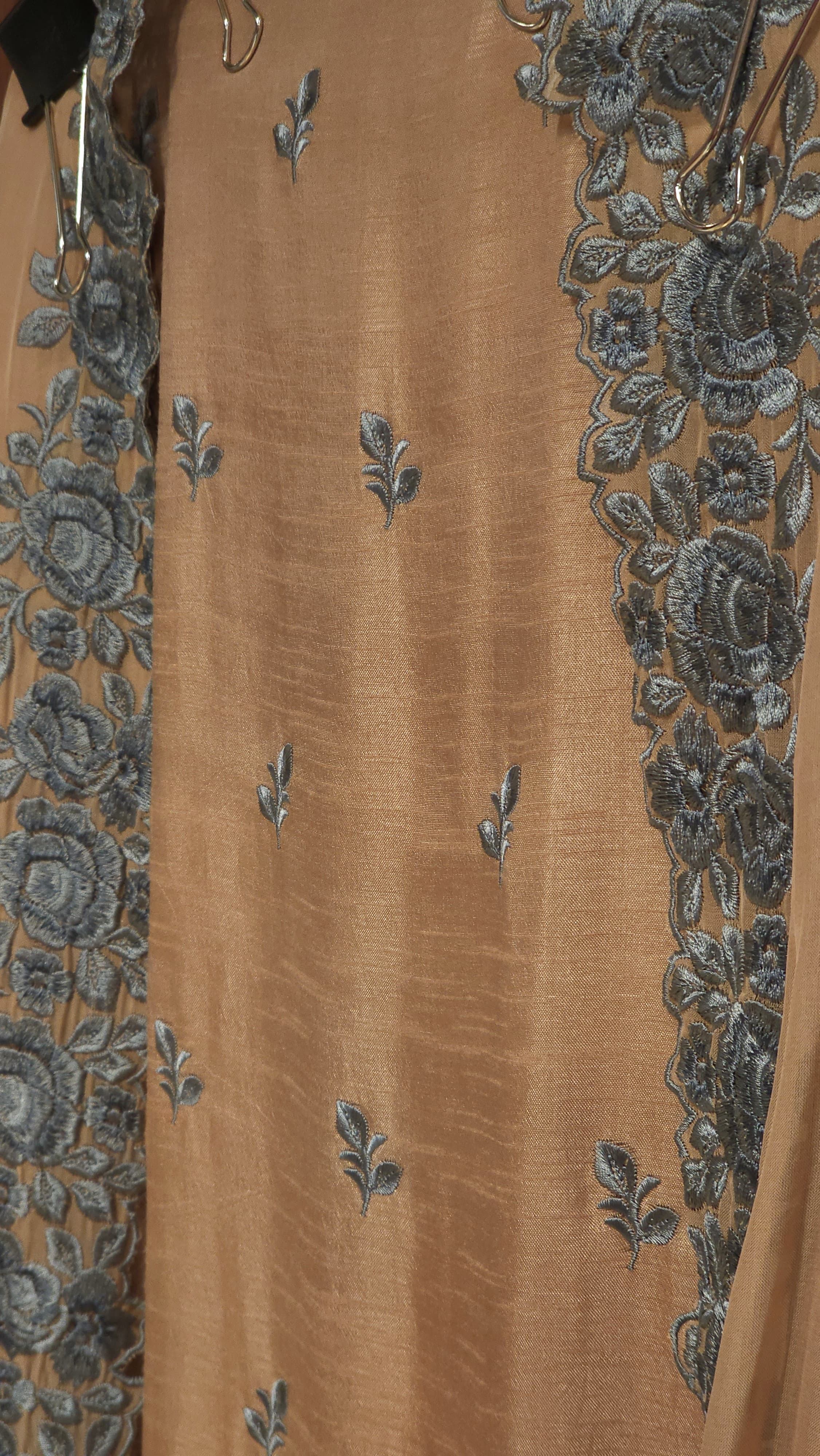 Viral Parsi Embroidery in Raw Silk, Now