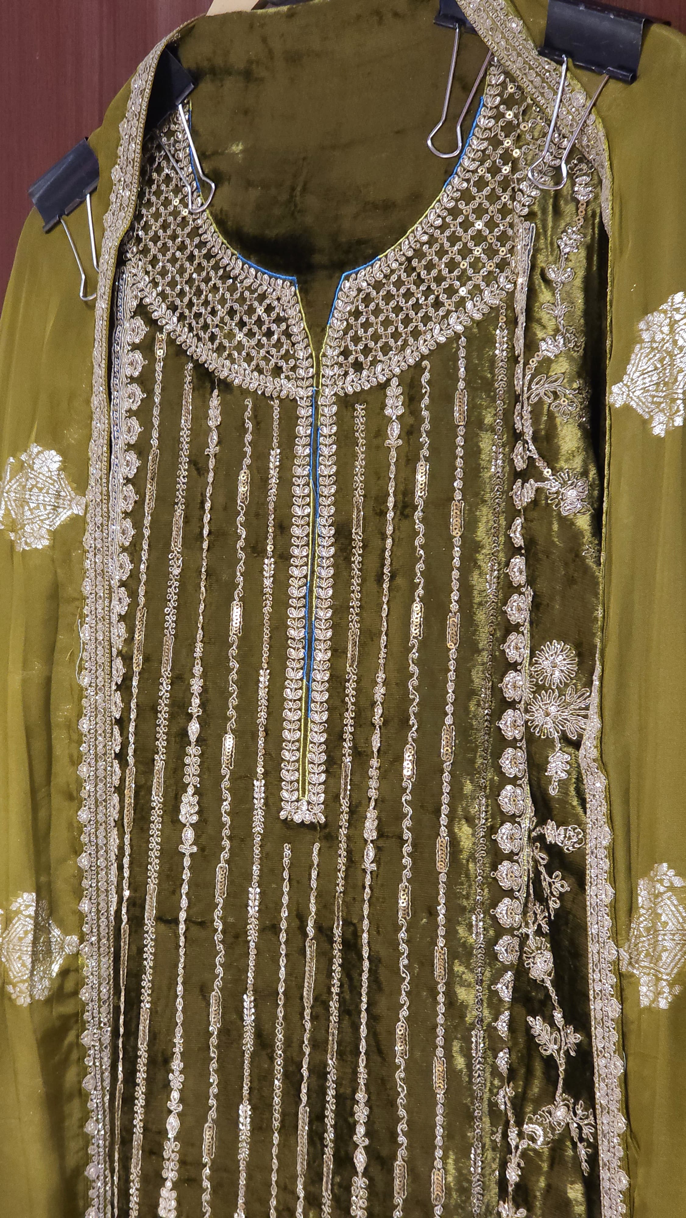 Shahi Velvet Suit in Rajwada look