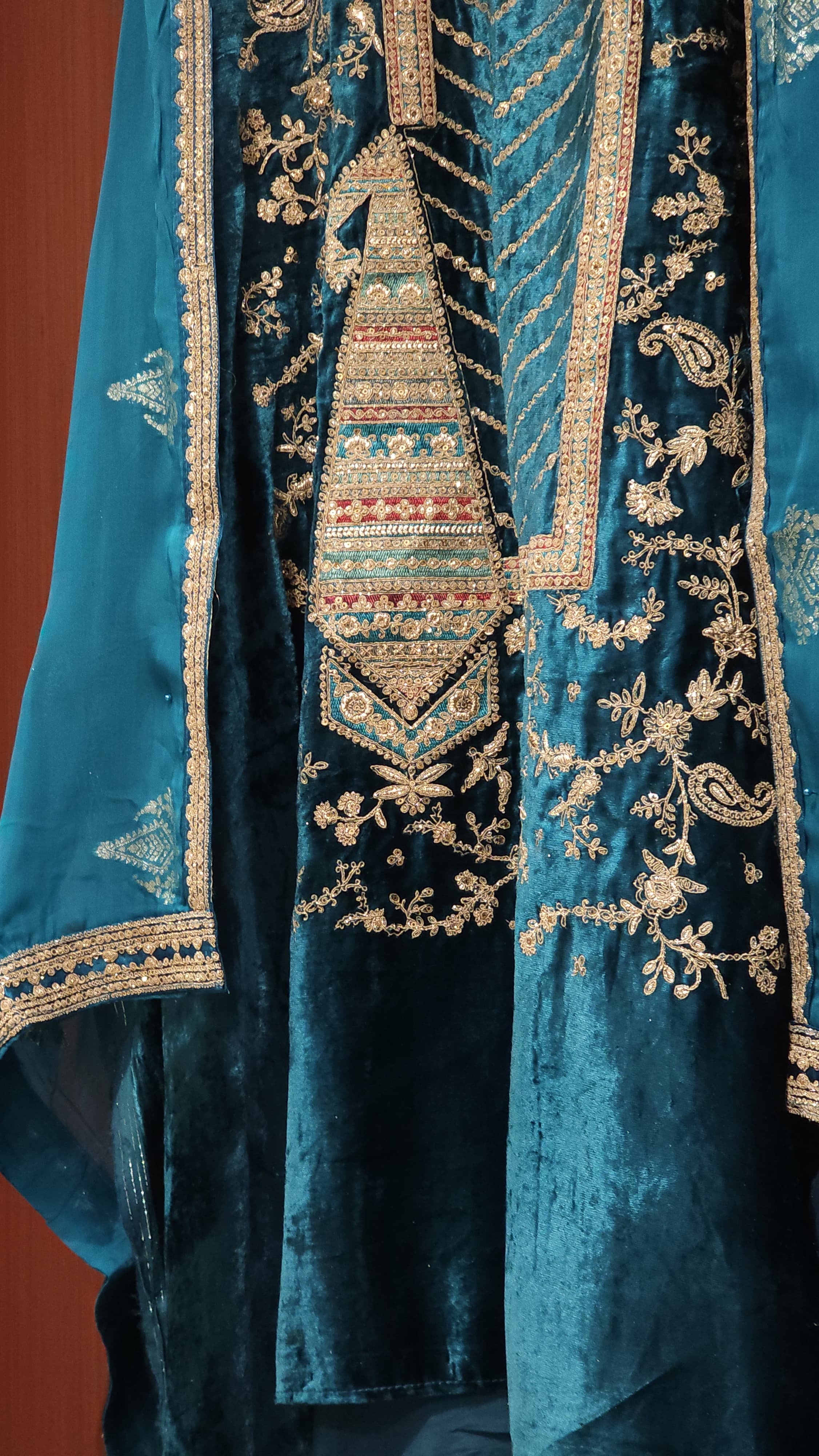 Shahi Velvet Suit in Rajwada look