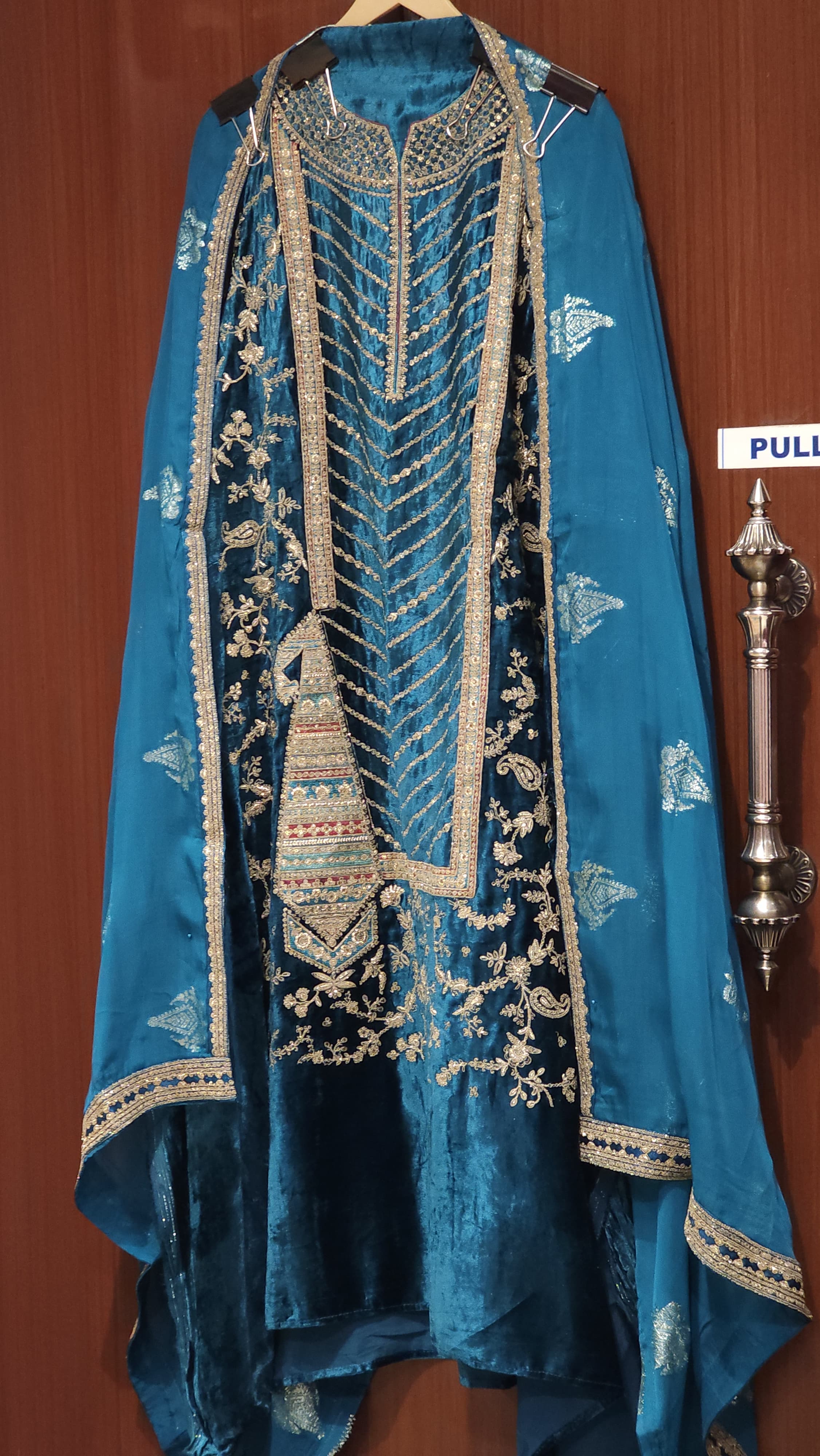 Shahi Velvet Suit in Rajwada look