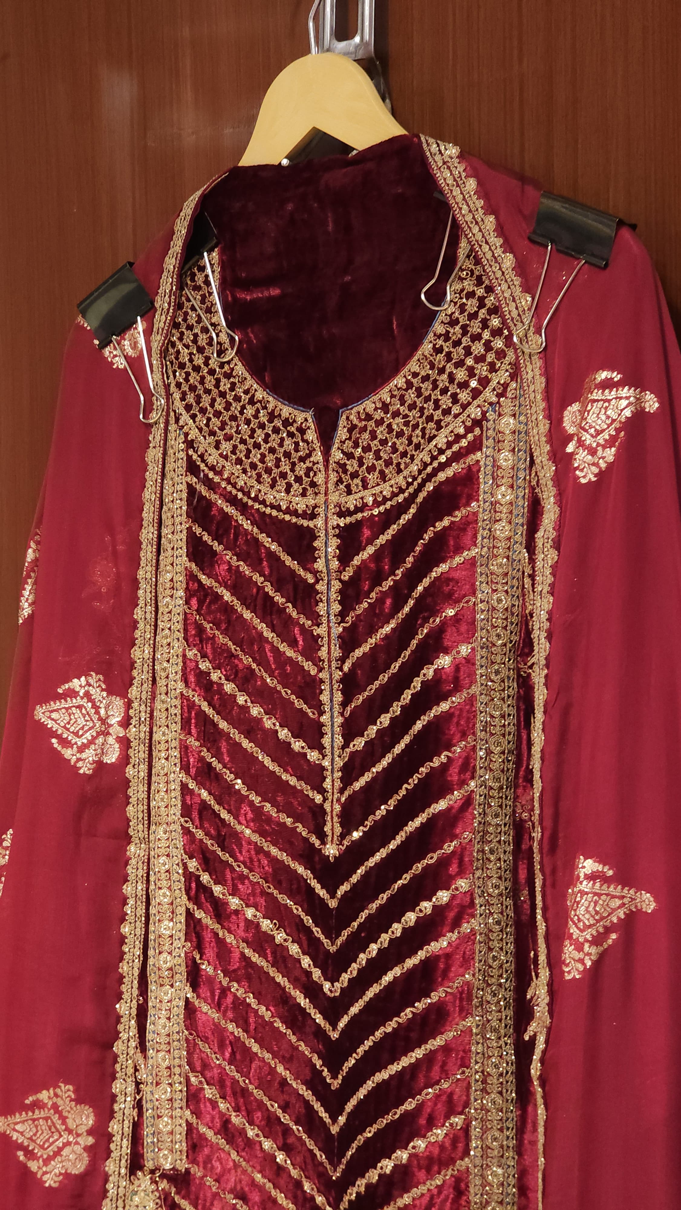 Shahi Velvet Suit in Rajwada look