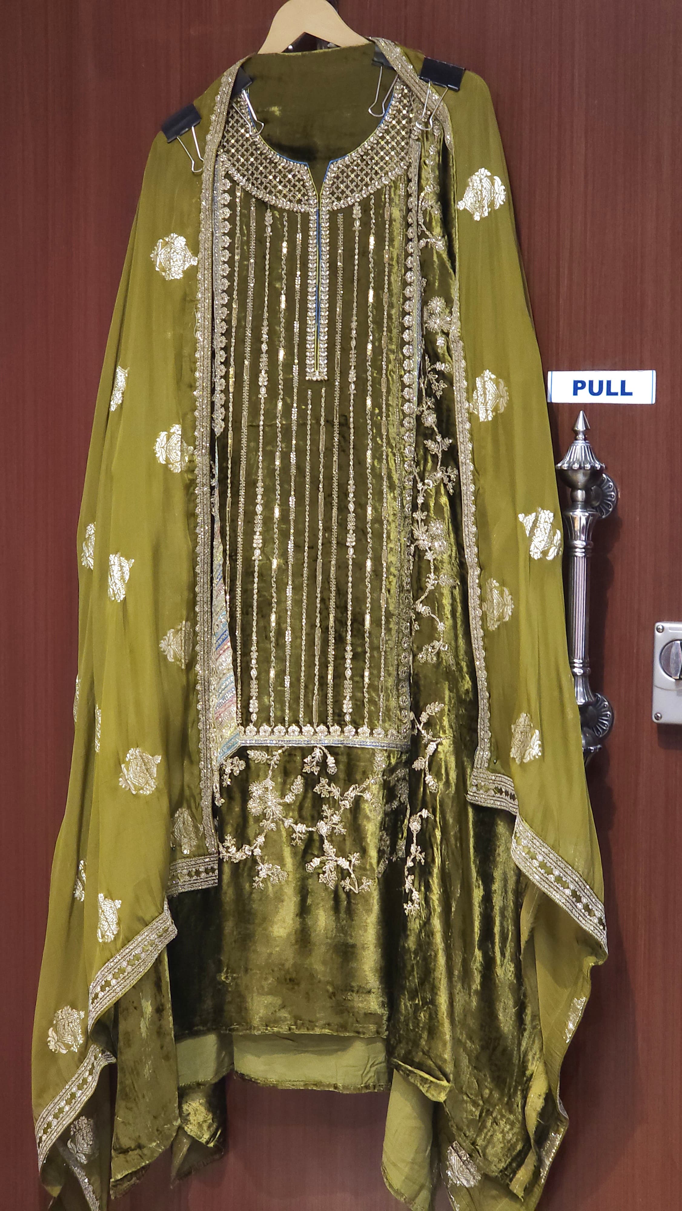 Shahi Velvet Suit in Rajwada look