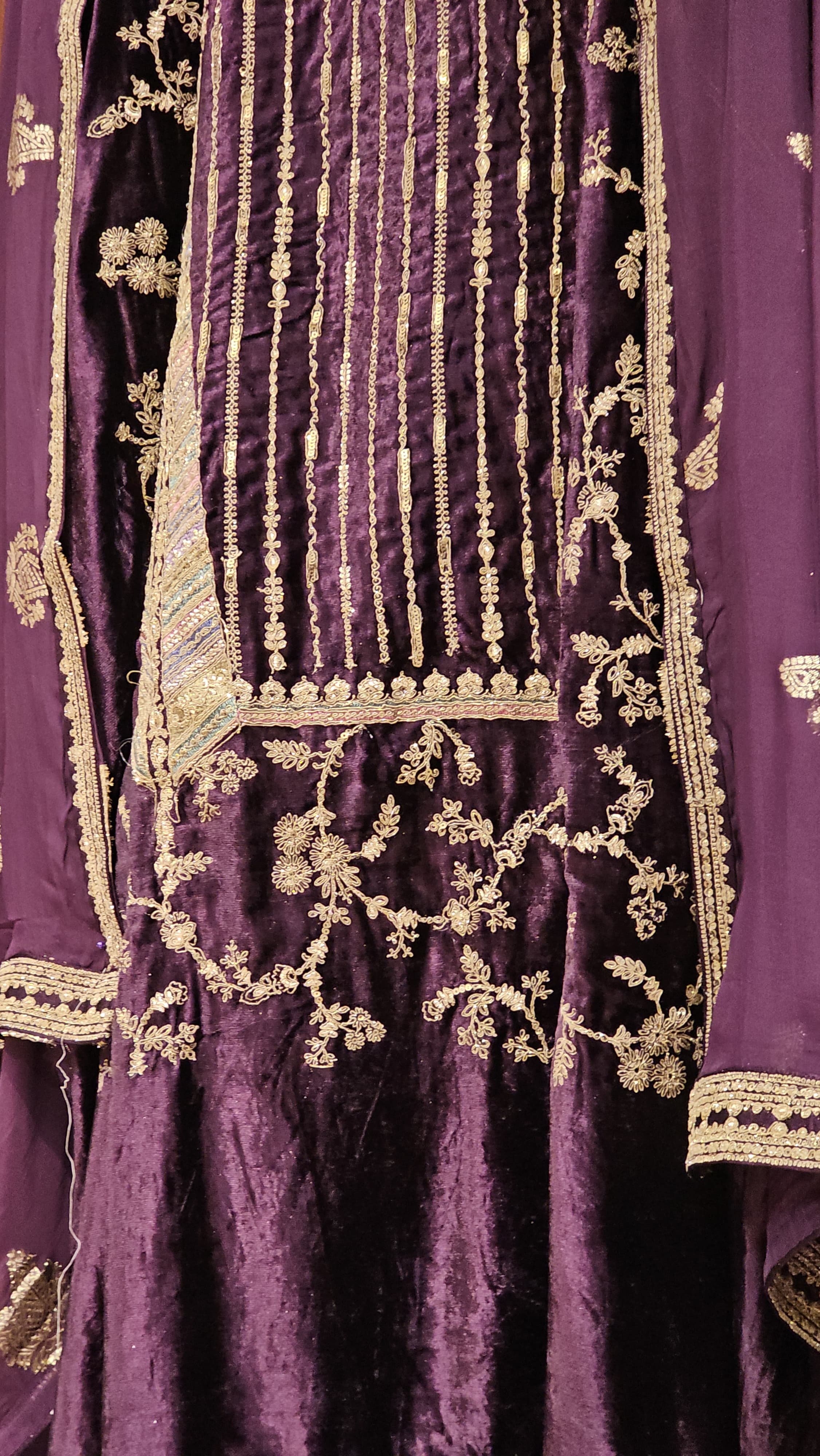 Shahi Velvet Suit in Rajwada look