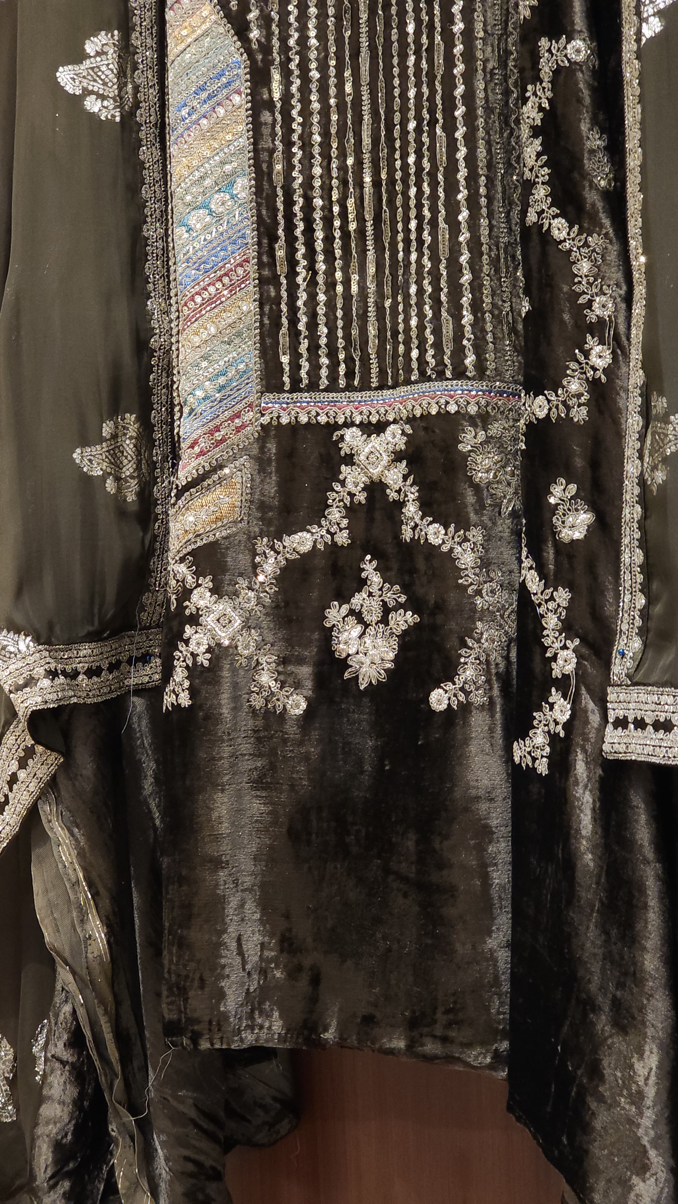 Shahi Velvet Suit in Rajwada look