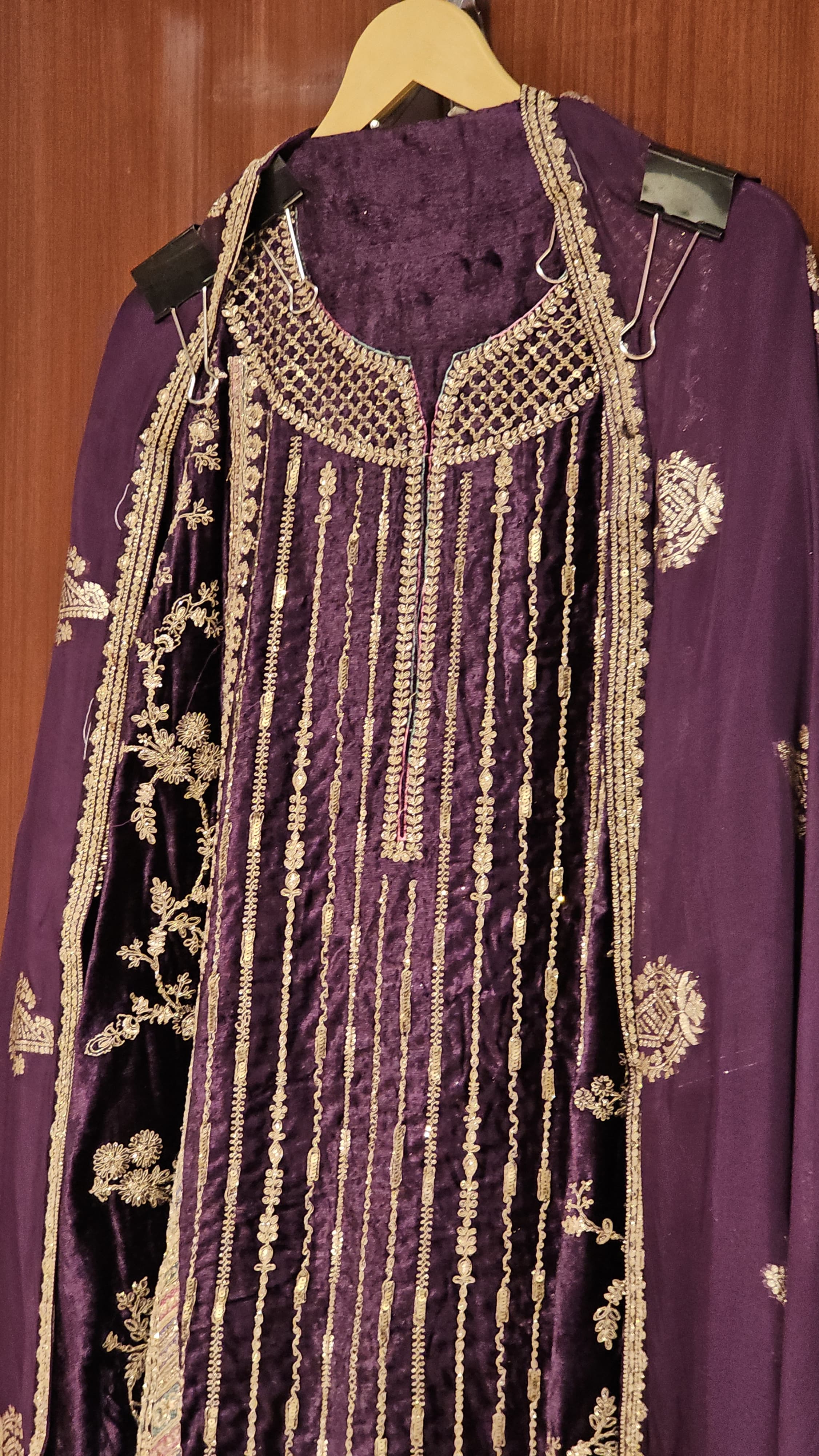 Shahi Velvet Suit in Rajwada look