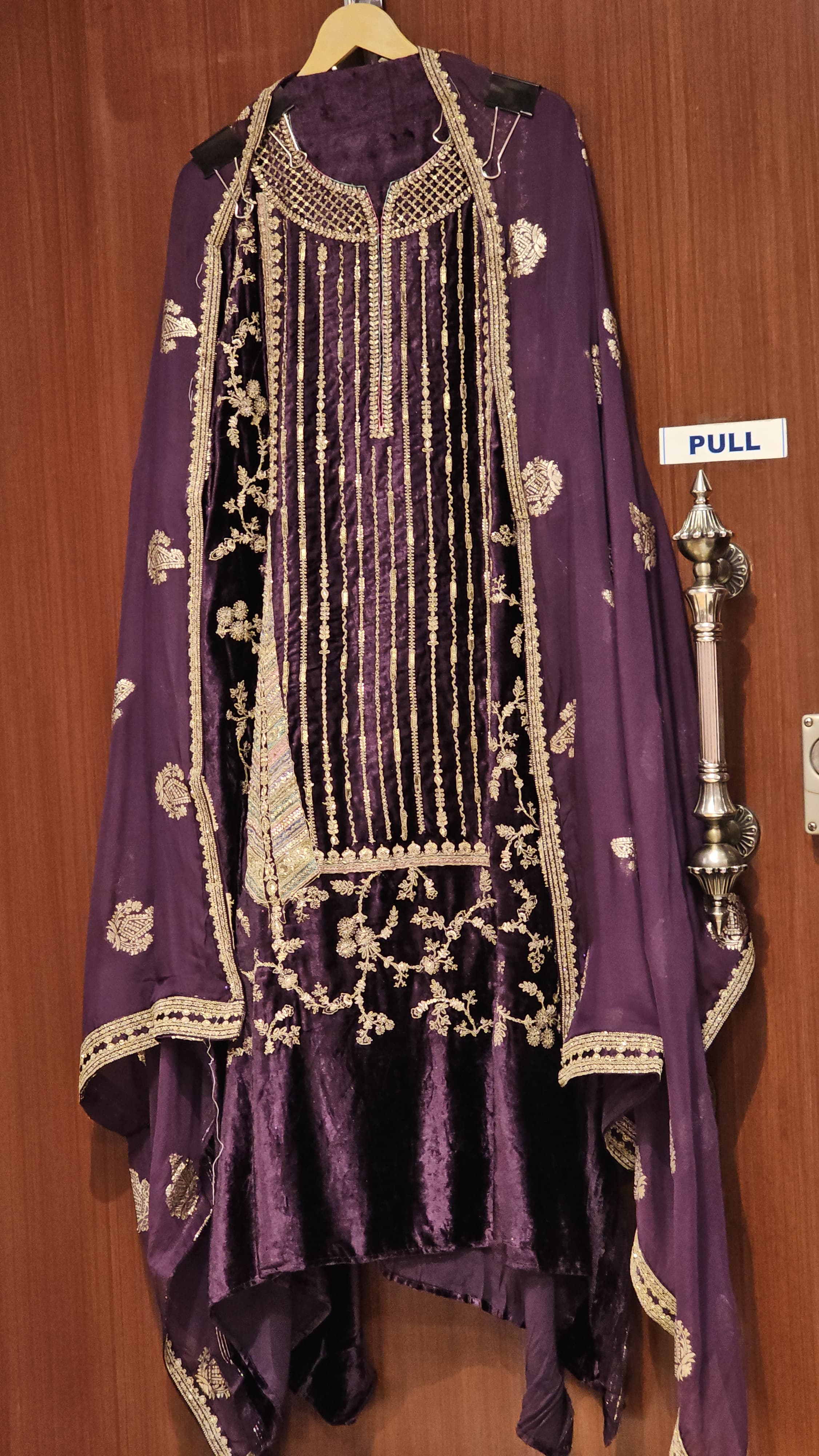 Shahi Velvet Suit in Rajwada look