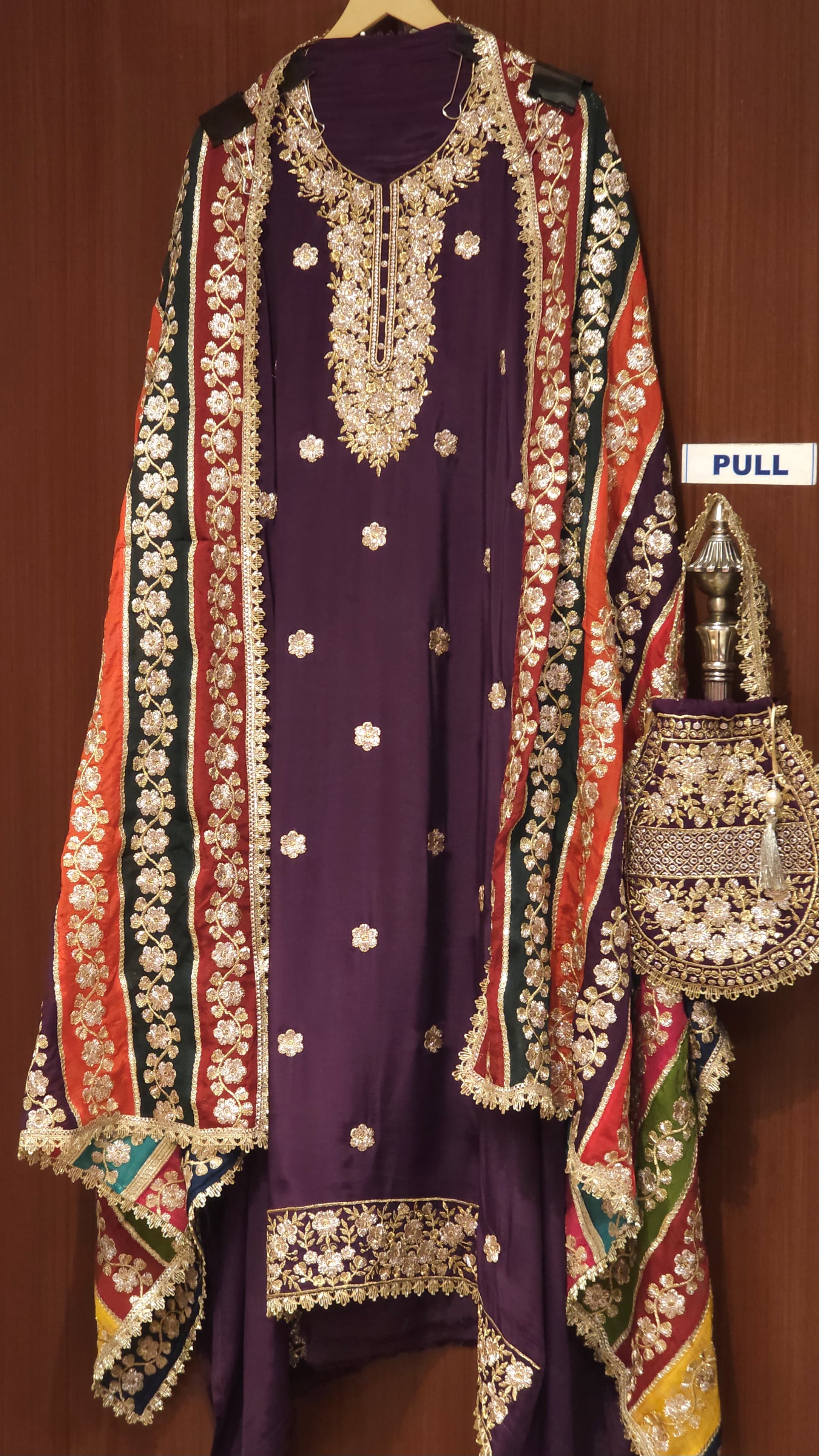 Shaadi- Edition,Crepe Suit with Grand Dupatta