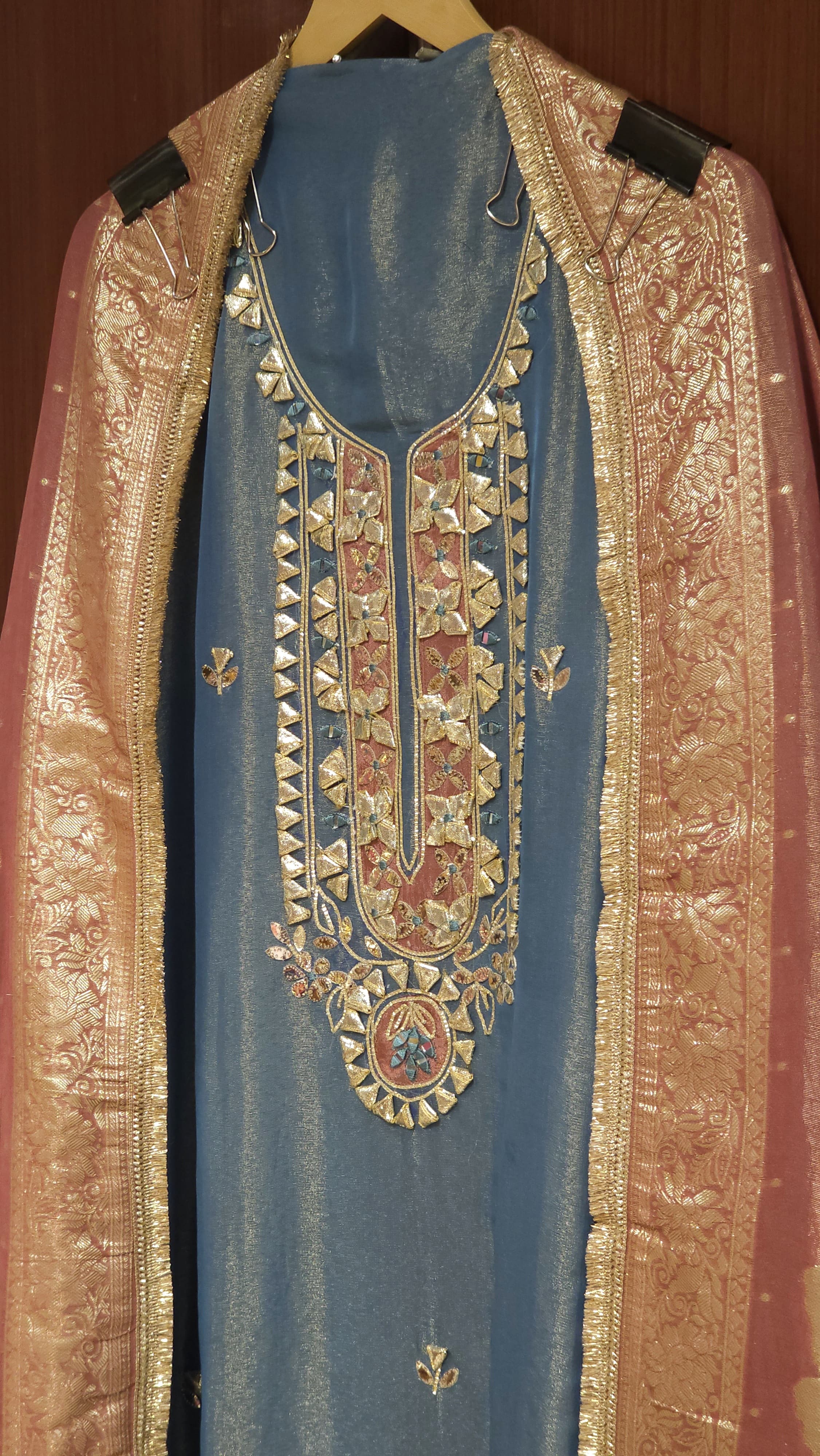 Gota Patti Suit with Contrast Banarasi Dupatta's