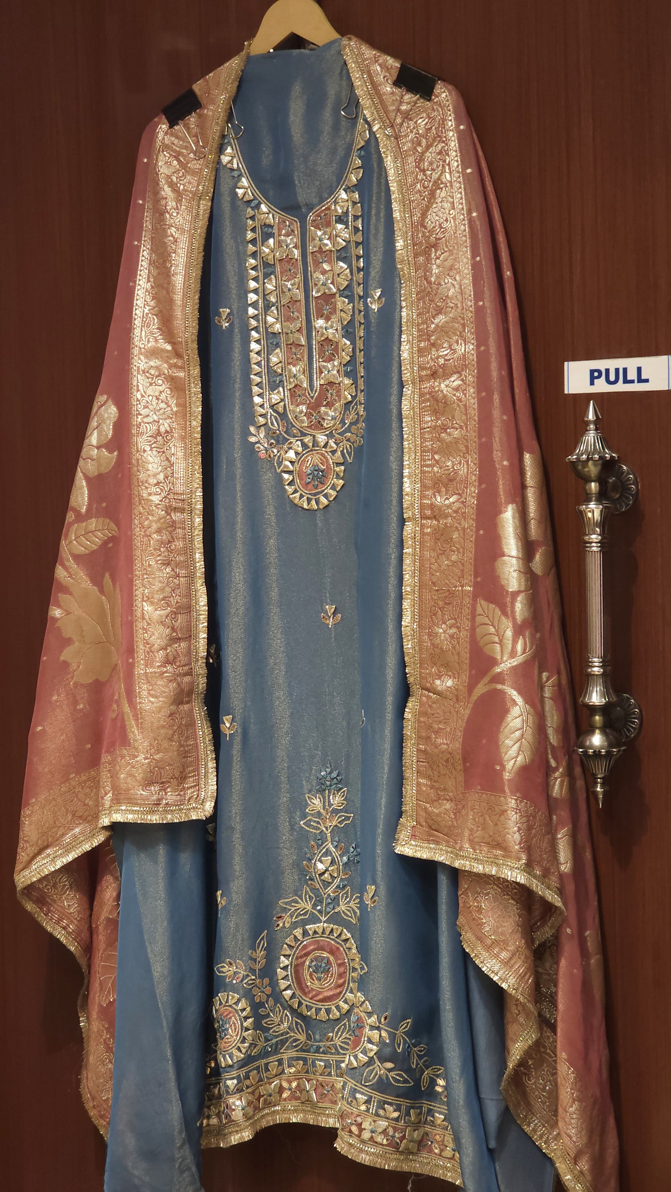 Gota Patti Suit with Contrast Banarasi Dupatta's