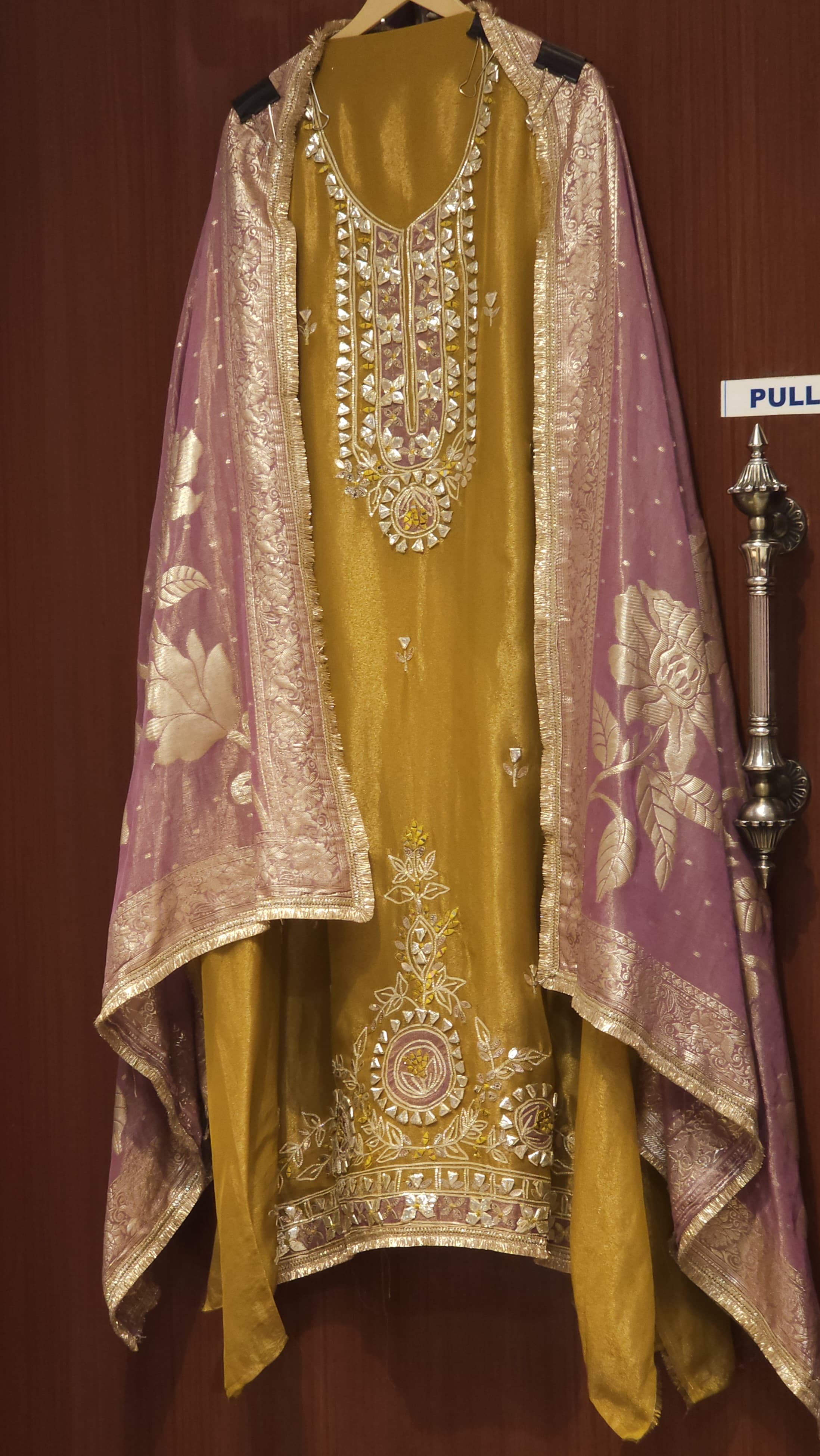 Gota Patti Suit with Contrast Banarasi Dupatta's