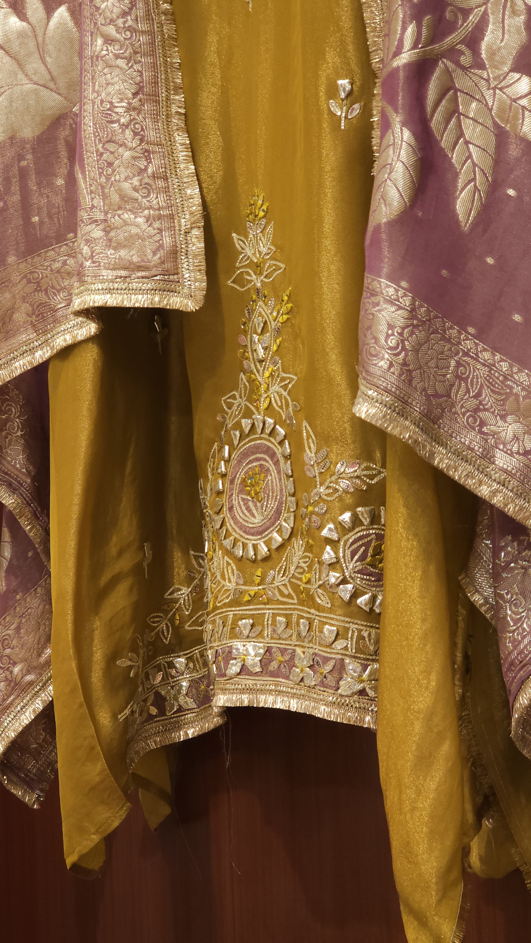 Gota Patti Suit with Contrast Banarasi Dupatta's
