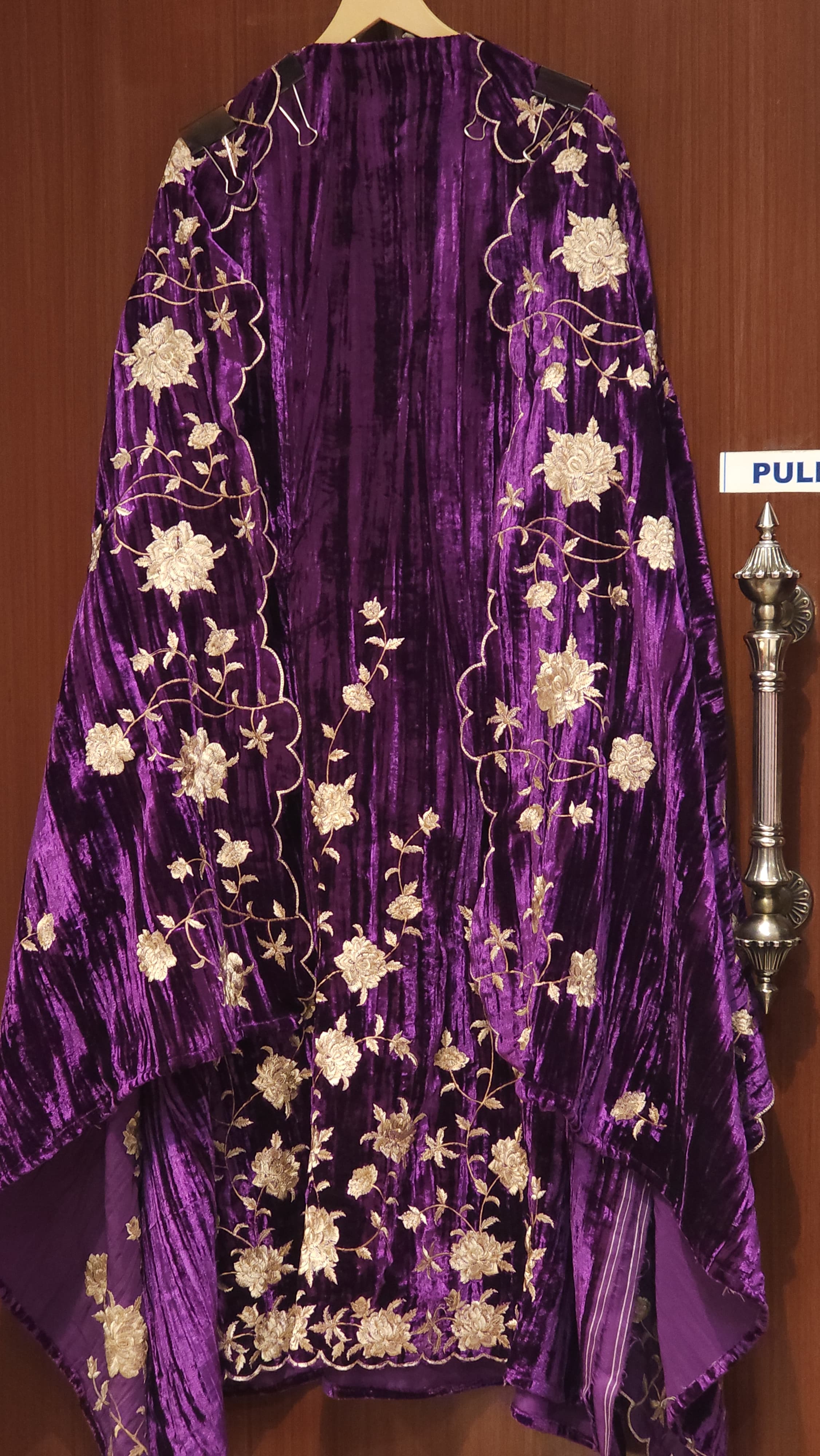 Velvet Parsi Embroidery Suit