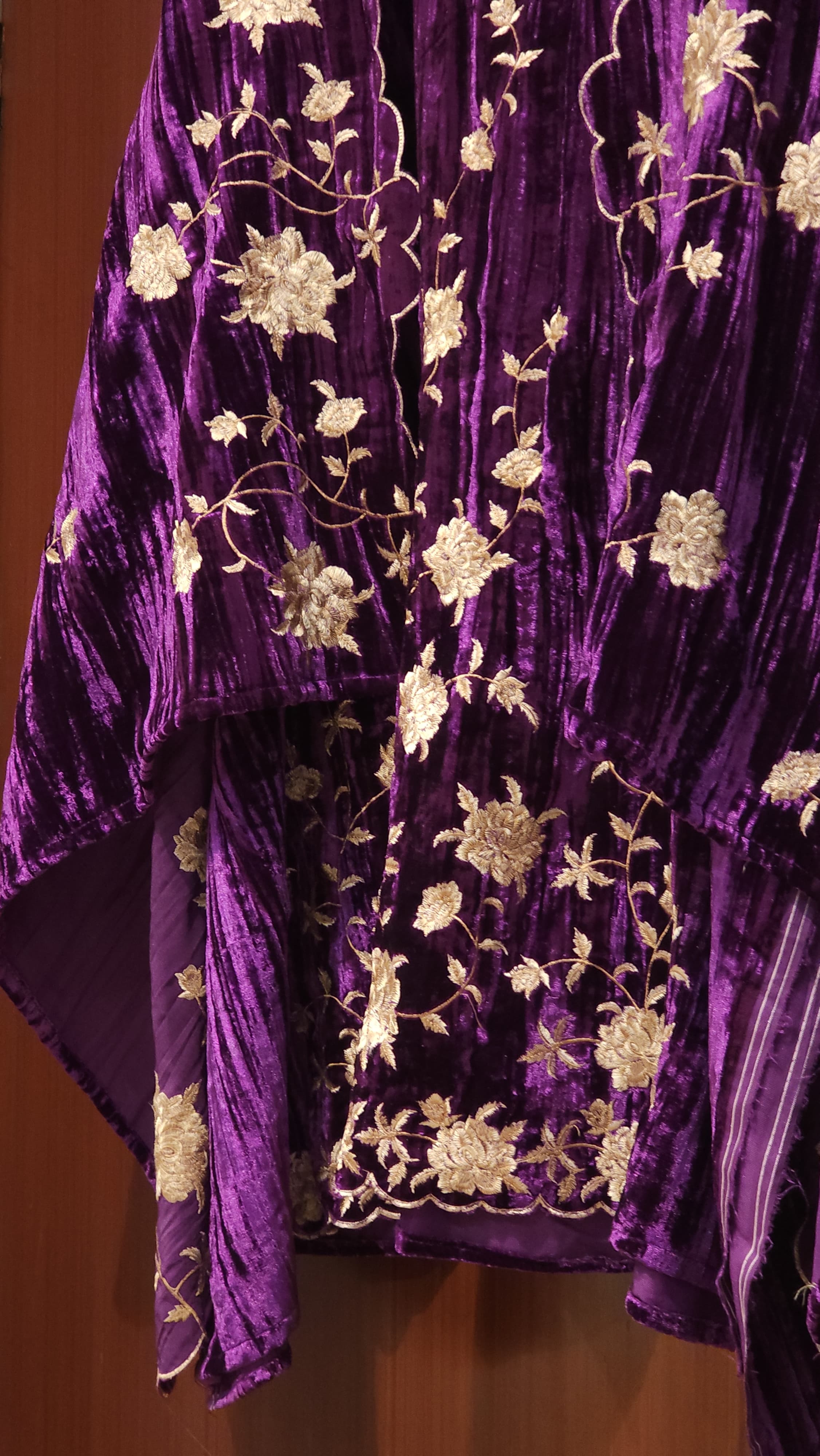 Velvet Parsi Embroidery Suit