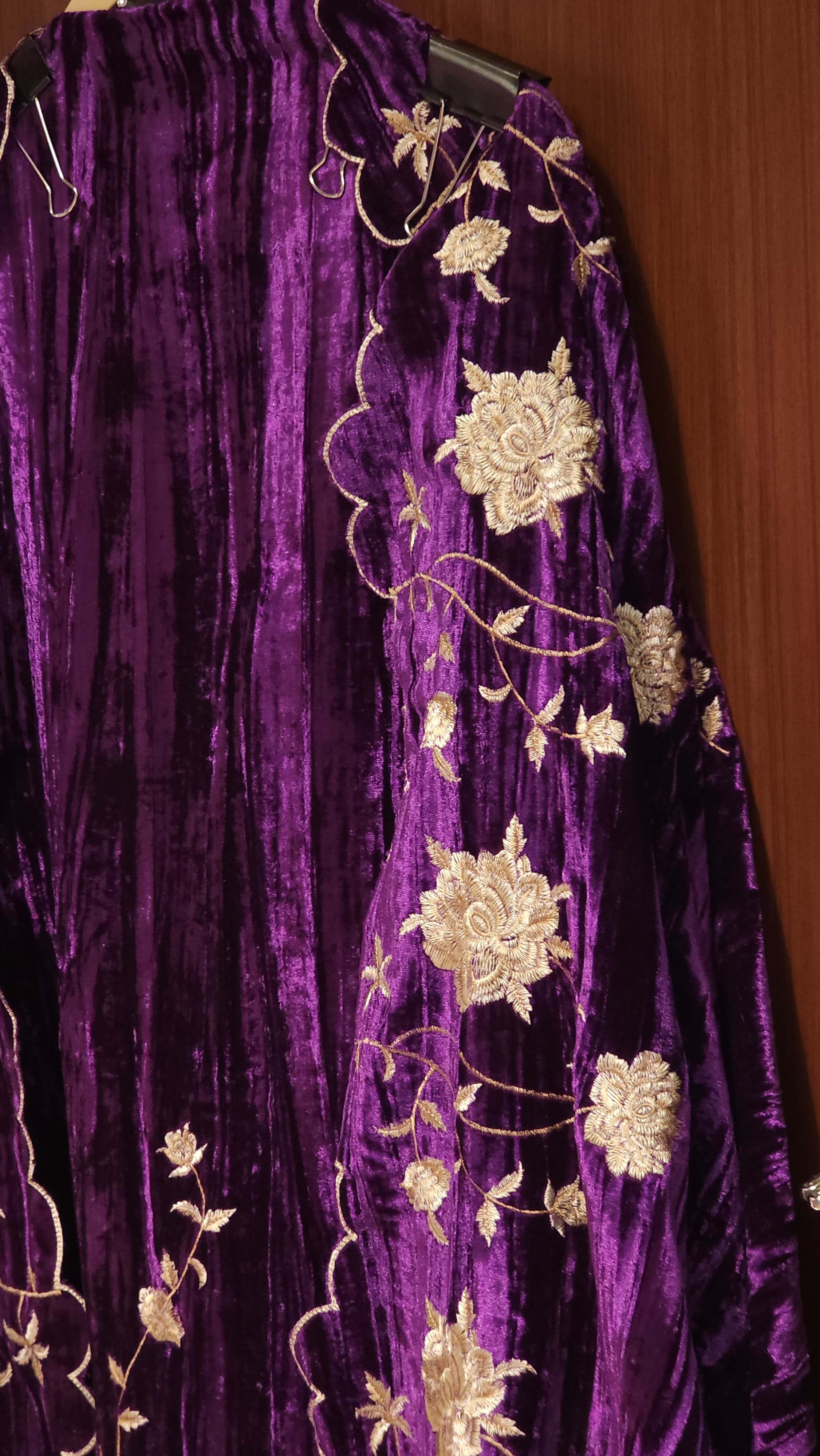 Velvet Parsi Embroidery Suit