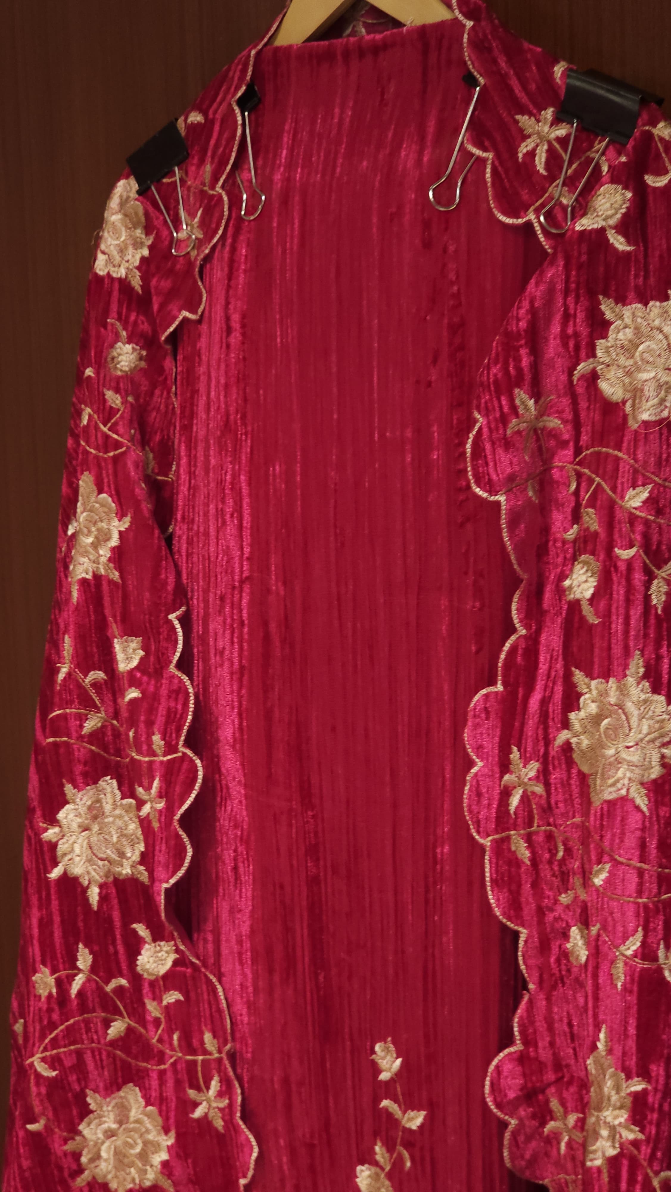 Velvet Parsi Embroidery Suit