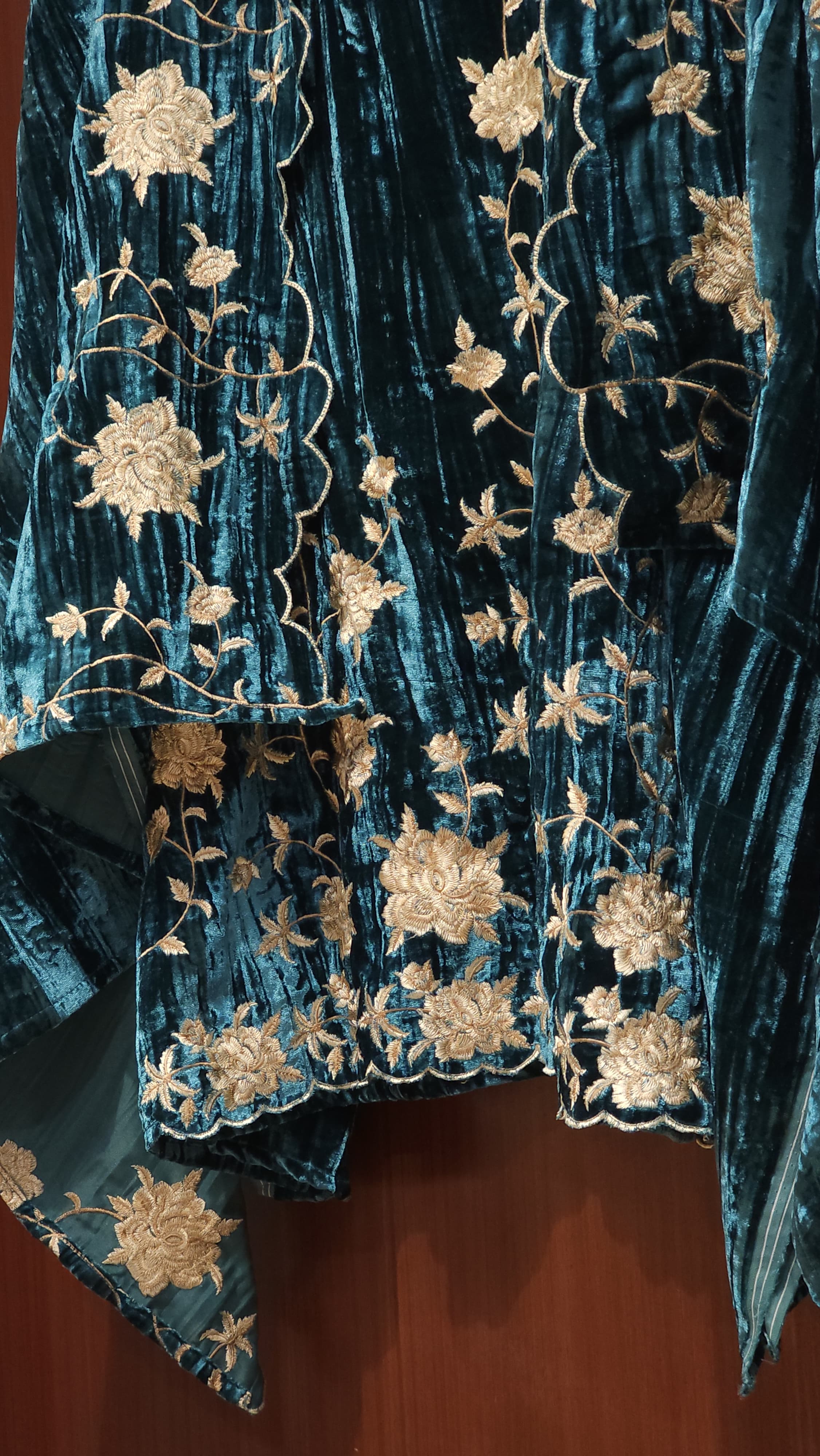 Velvet Parsi Embroidery Suit