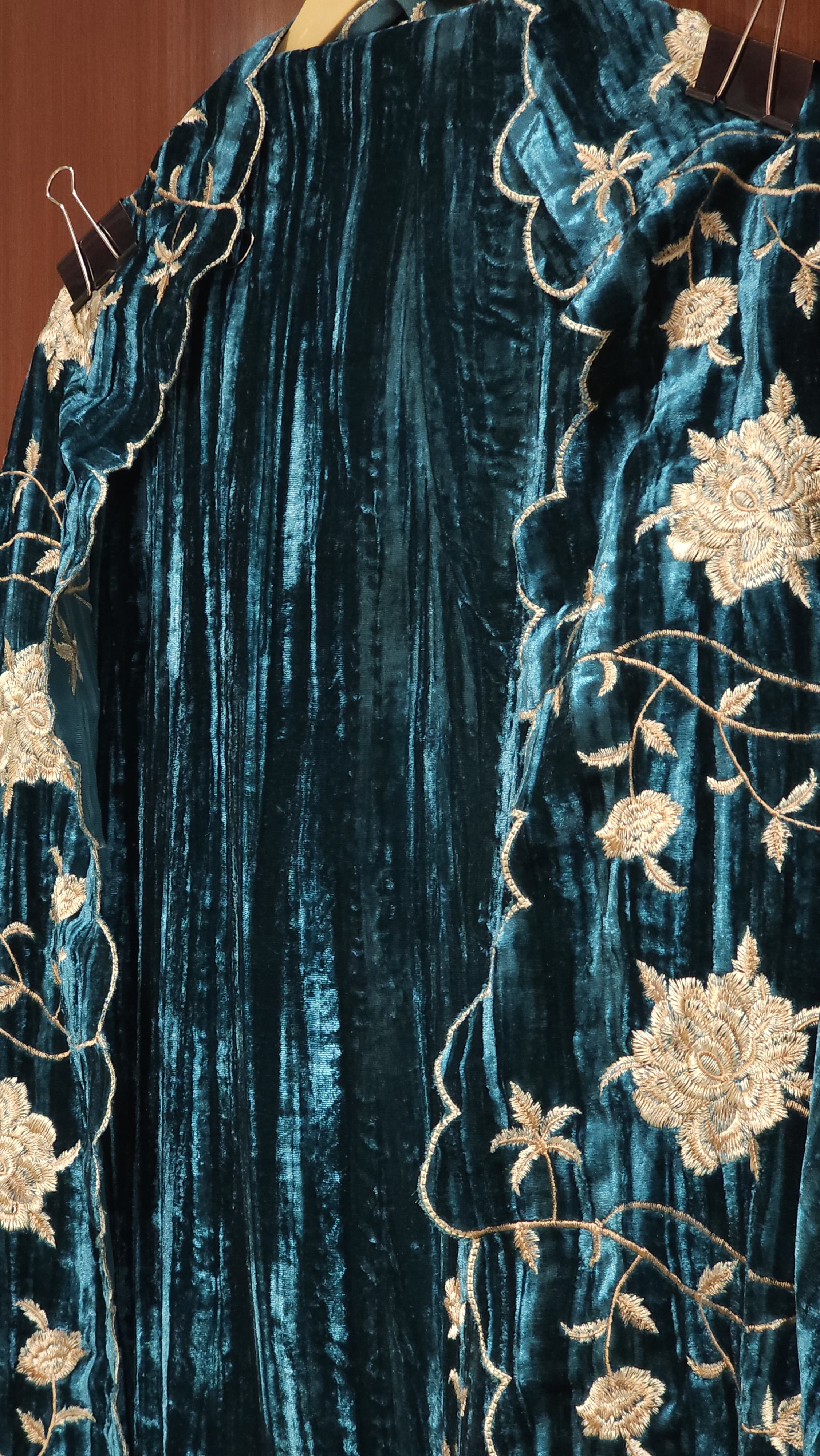 Velvet Parsi Embroidery Suit