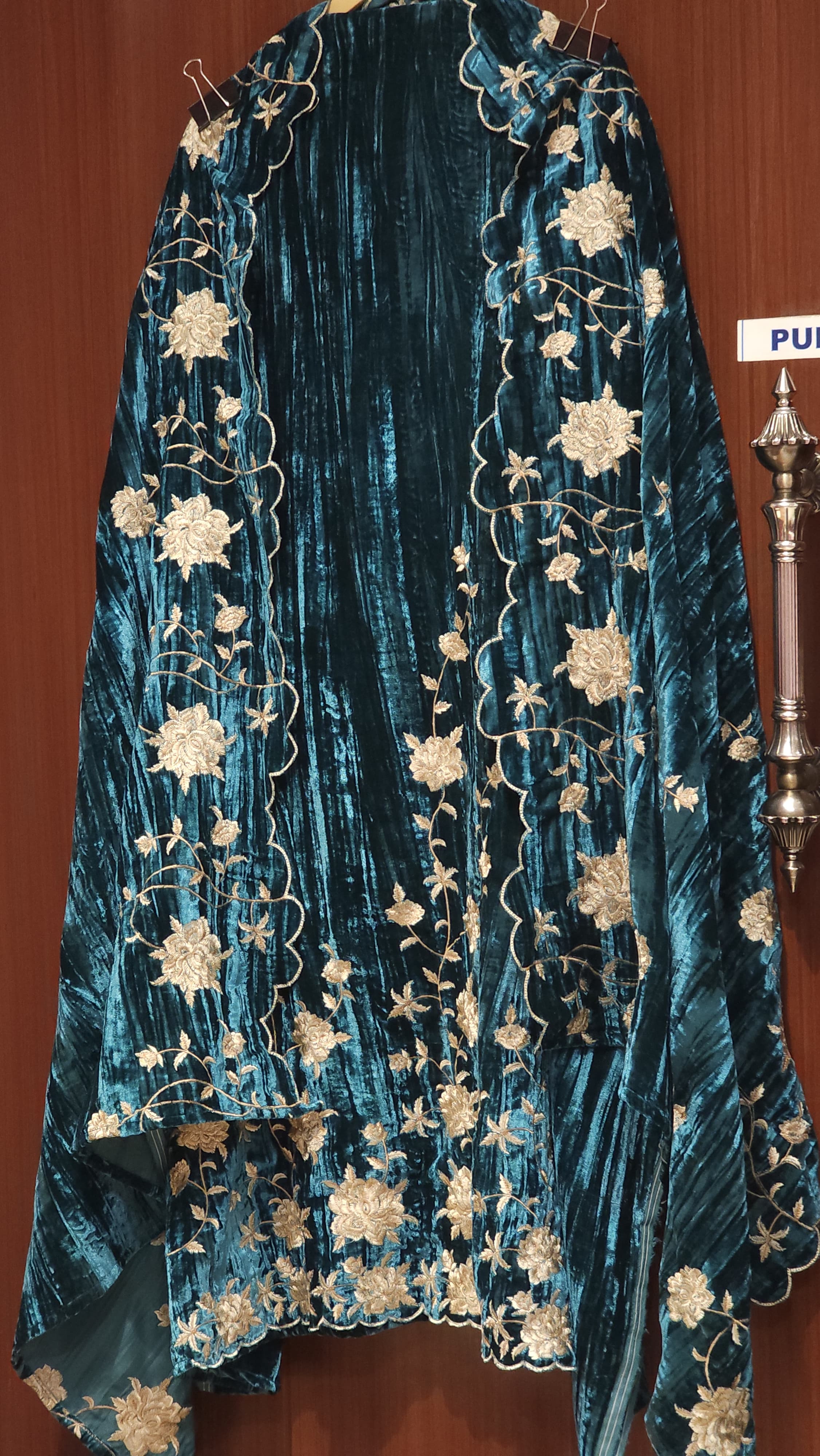 Velvet Parsi Embroidery Suit