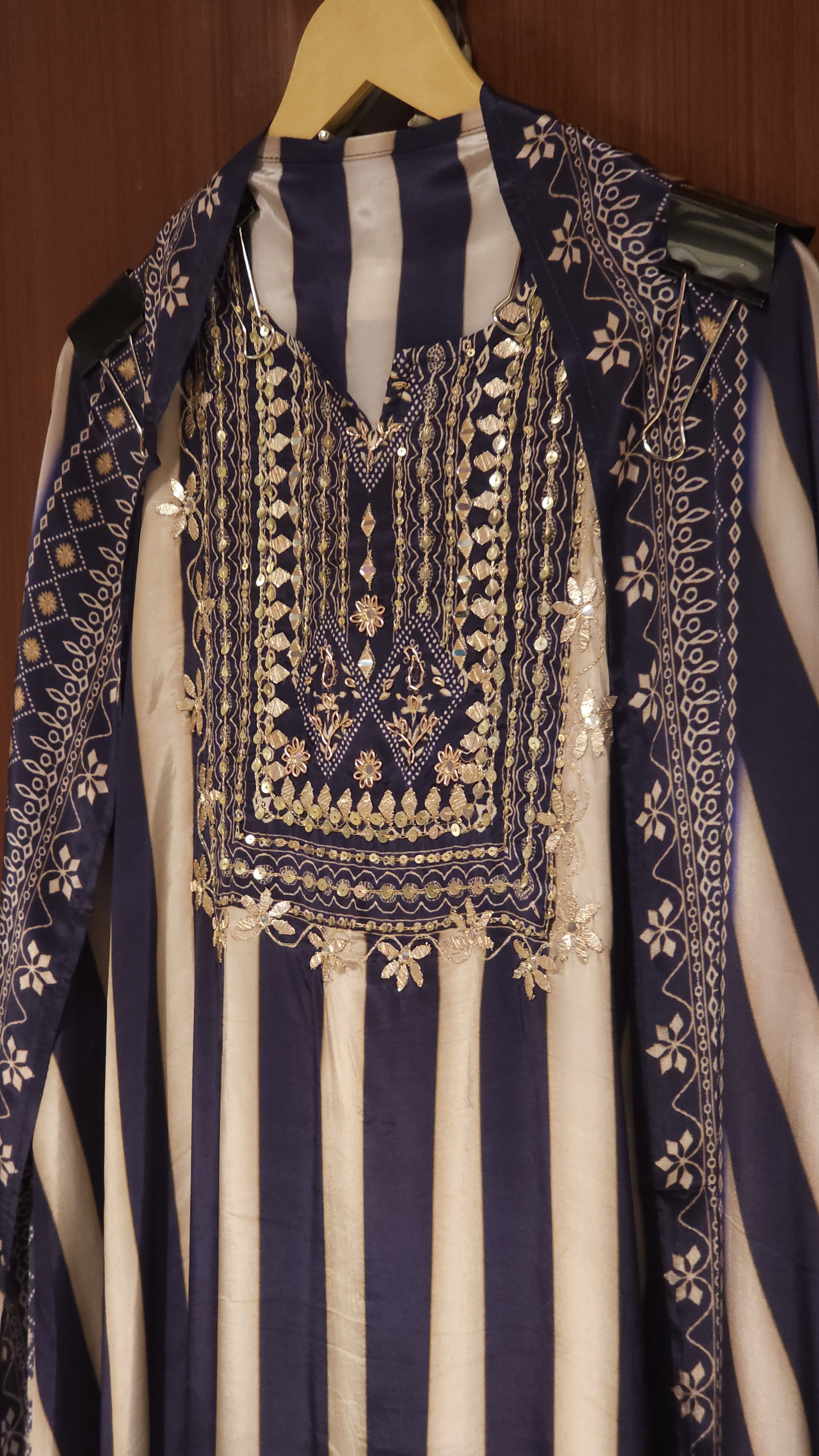 Striped Crepe Suit in 3 new Hues