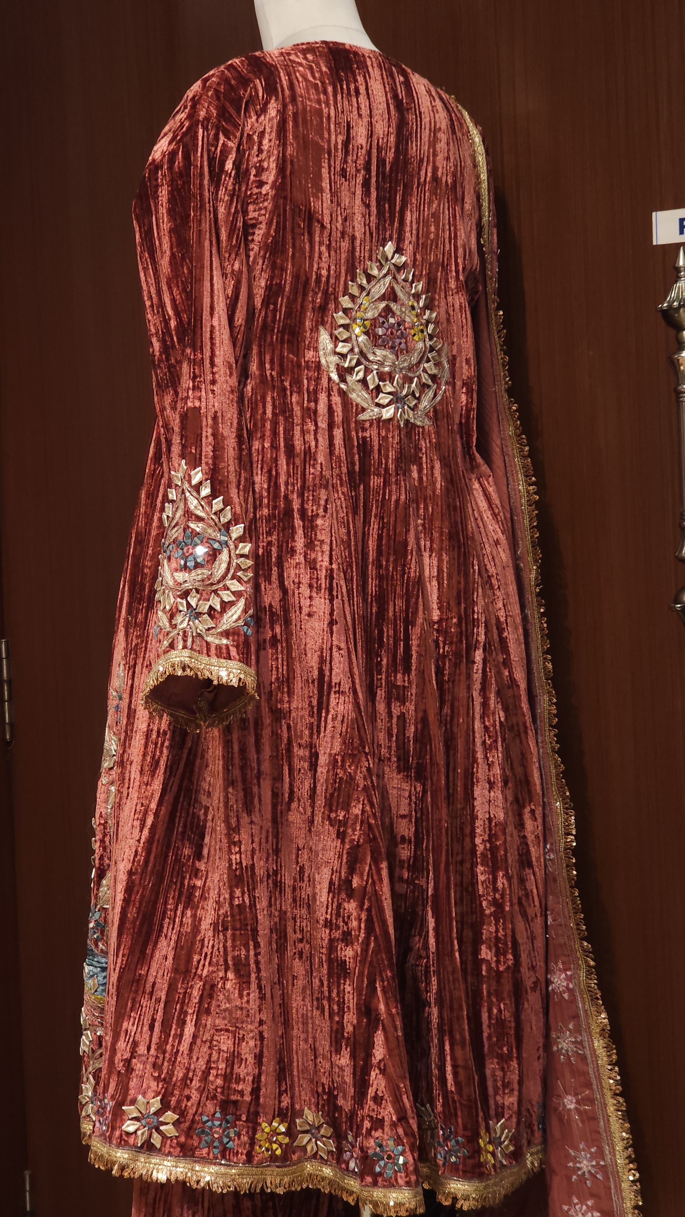 Velvet Anarkali Set- Handcrafted Luxury Readymade