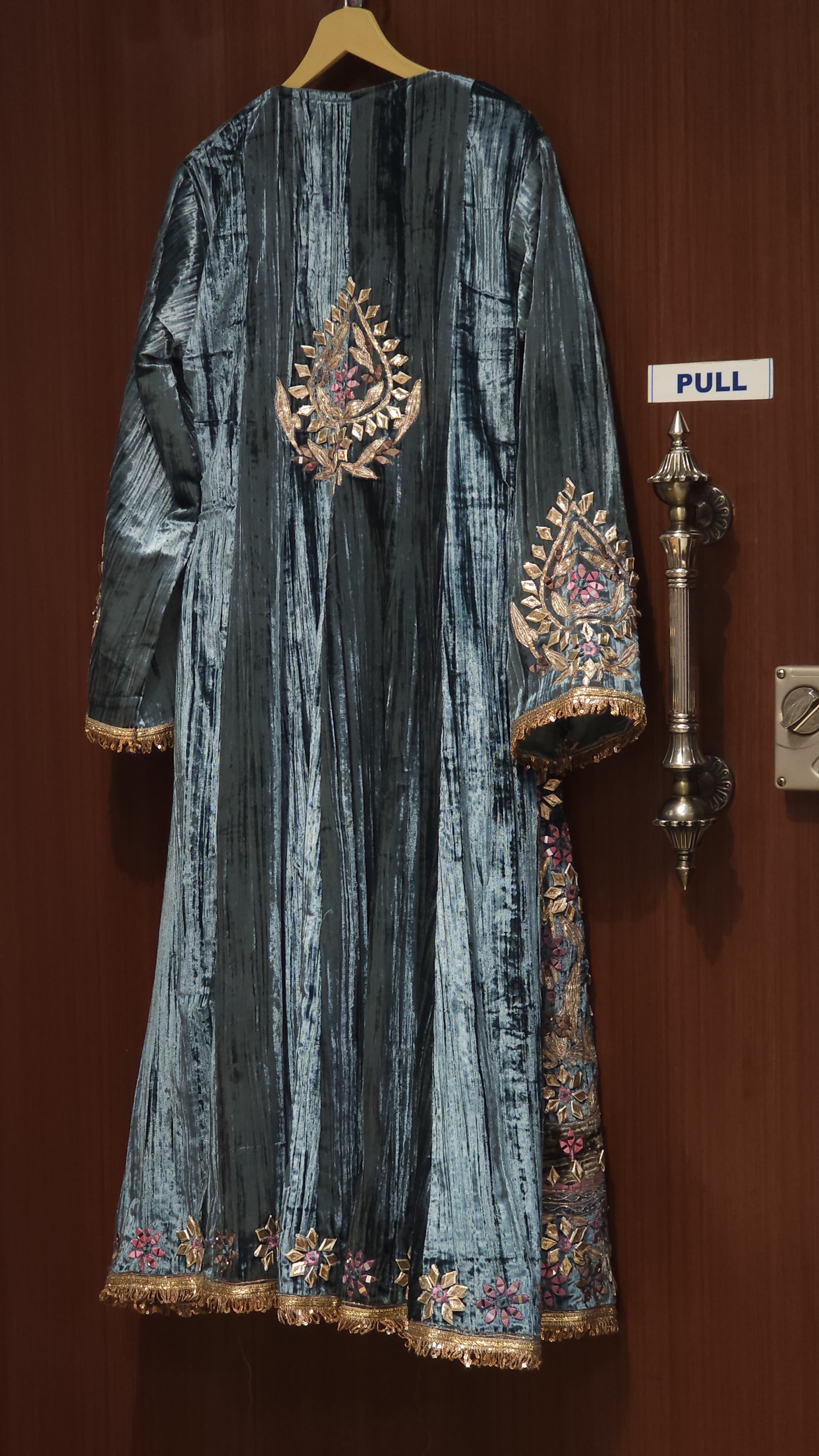 Velvet Anarkali Set- Handcrafted Luxury Readymade