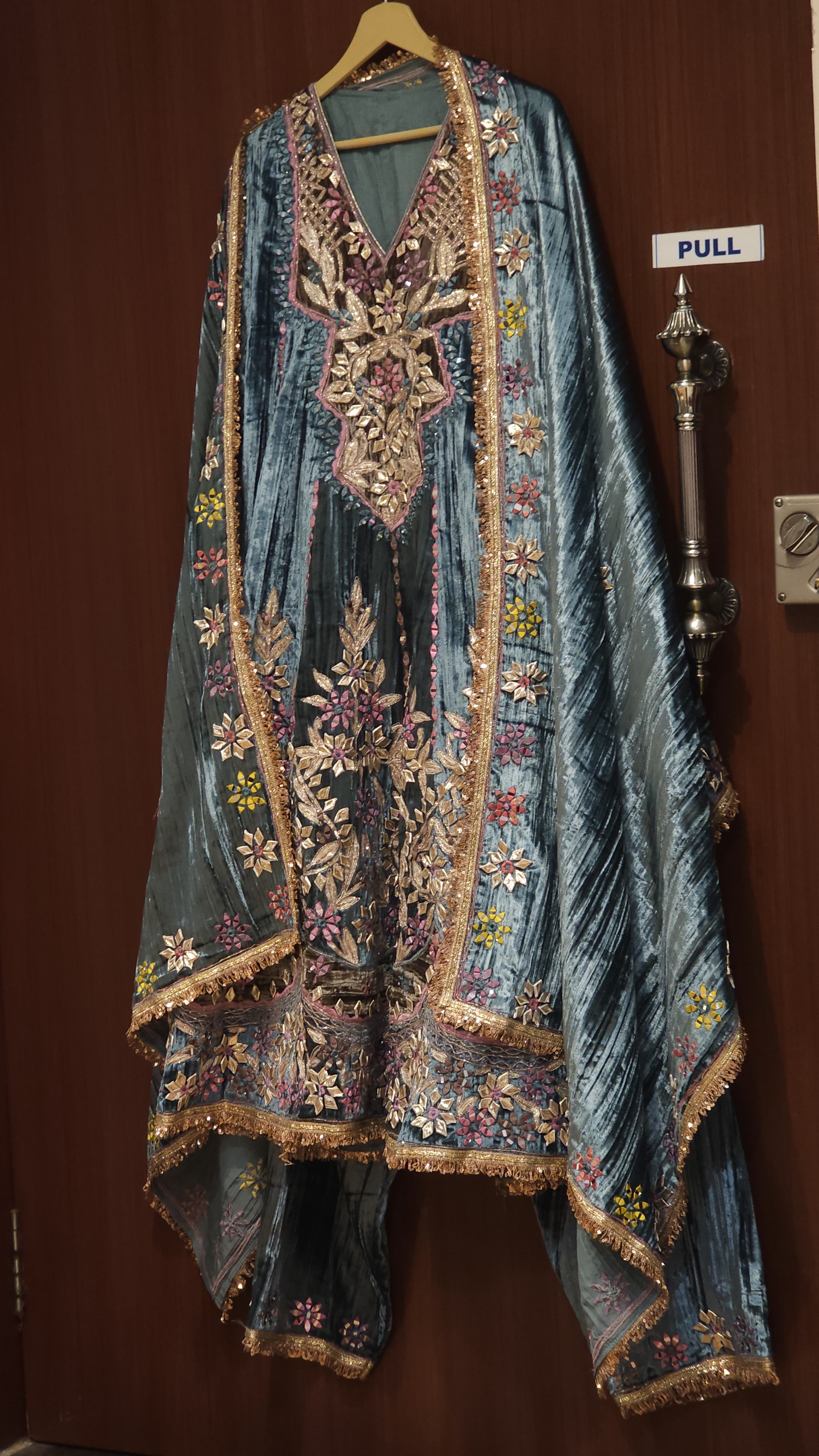 Velvet Anarkali Set- Handcrafted Luxury Readymade