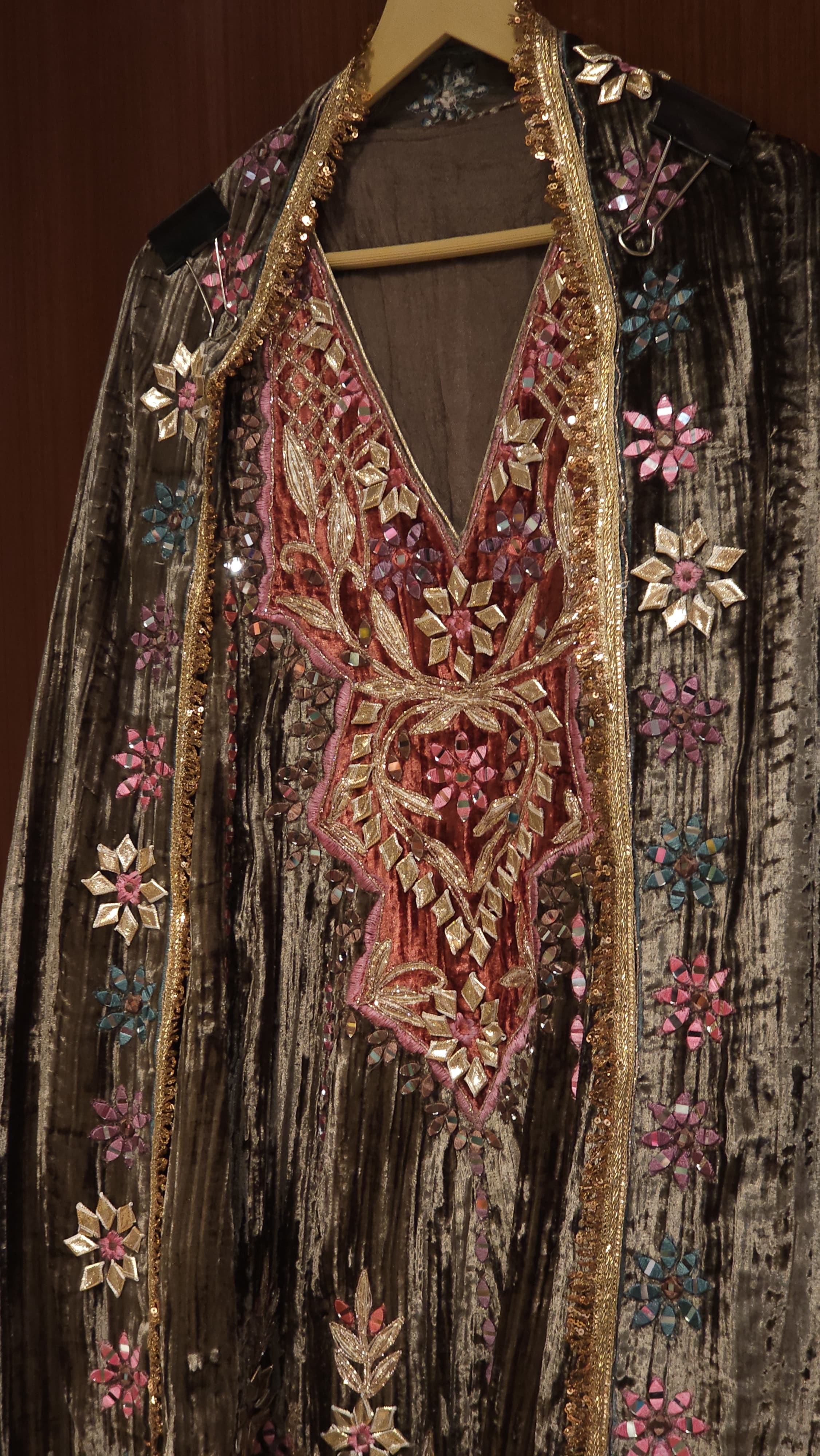 Velvet Anarkali Set- Handcrafted Luxury Readymade