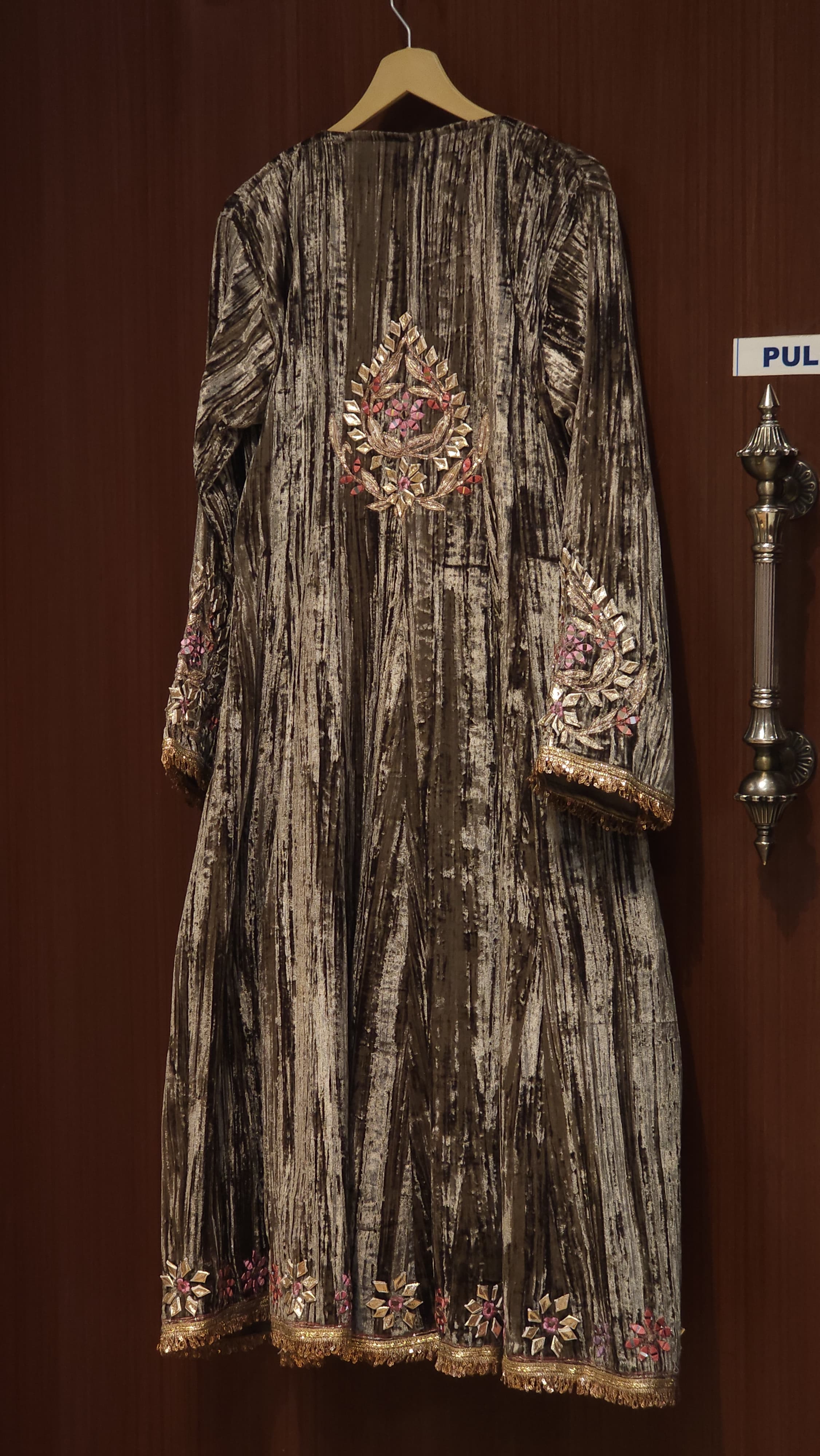 Velvet Anarkali Set- Handcrafted Luxury Readymade