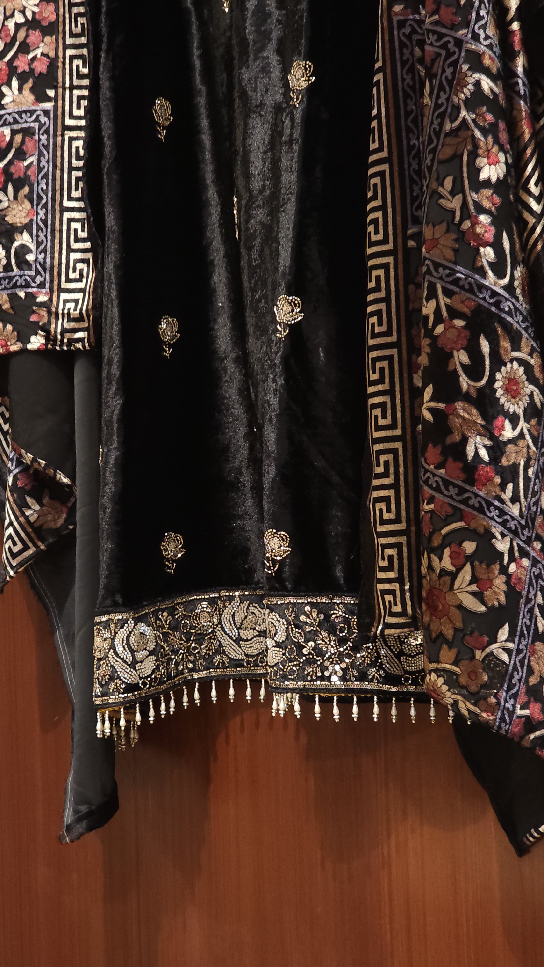 Velvet Suit with Brasso dupatta & Jamawar Silk bottom 2.O